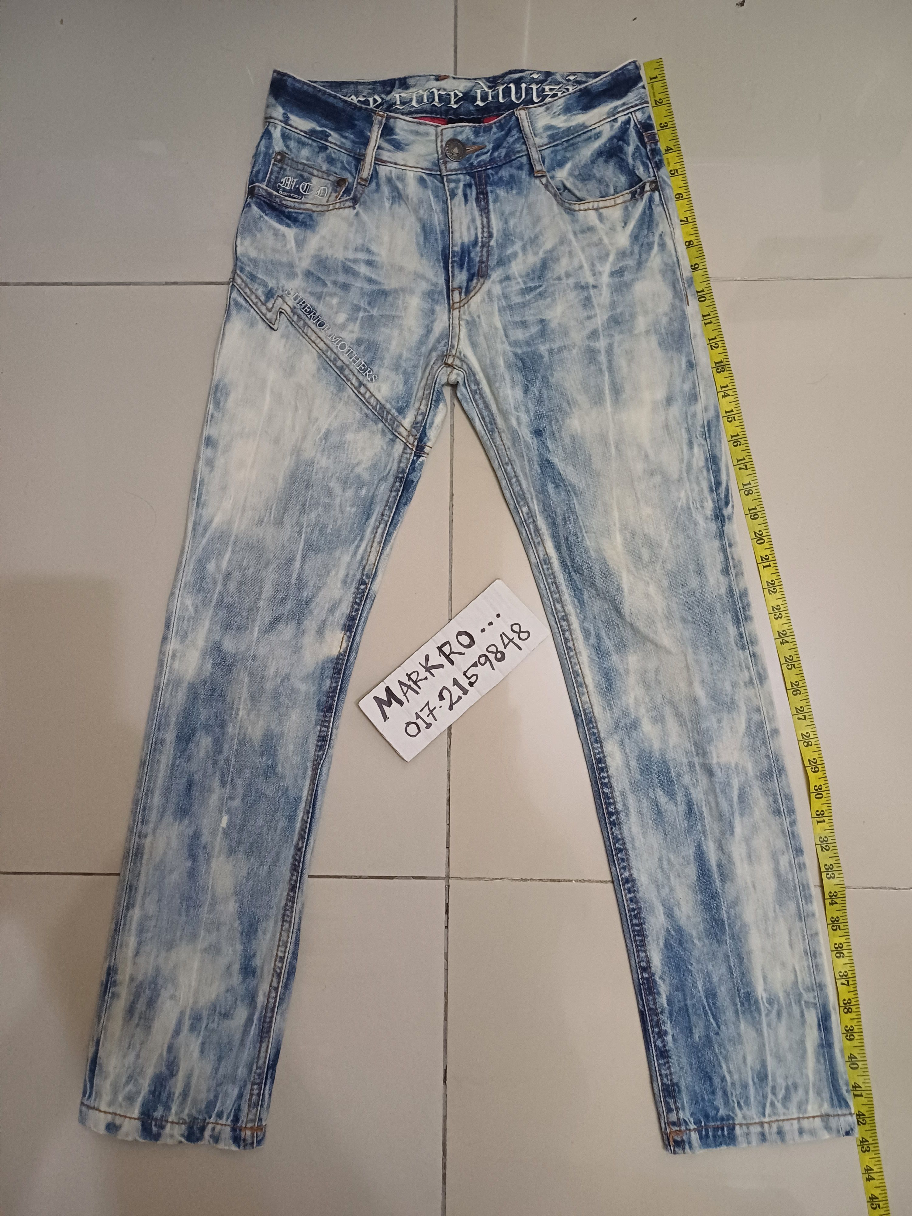 Seditionaries Crazy acid wash jeans Punk Goth Distressed MCD Jeans Size US 30 / EU 46 - 1 Thumbnail