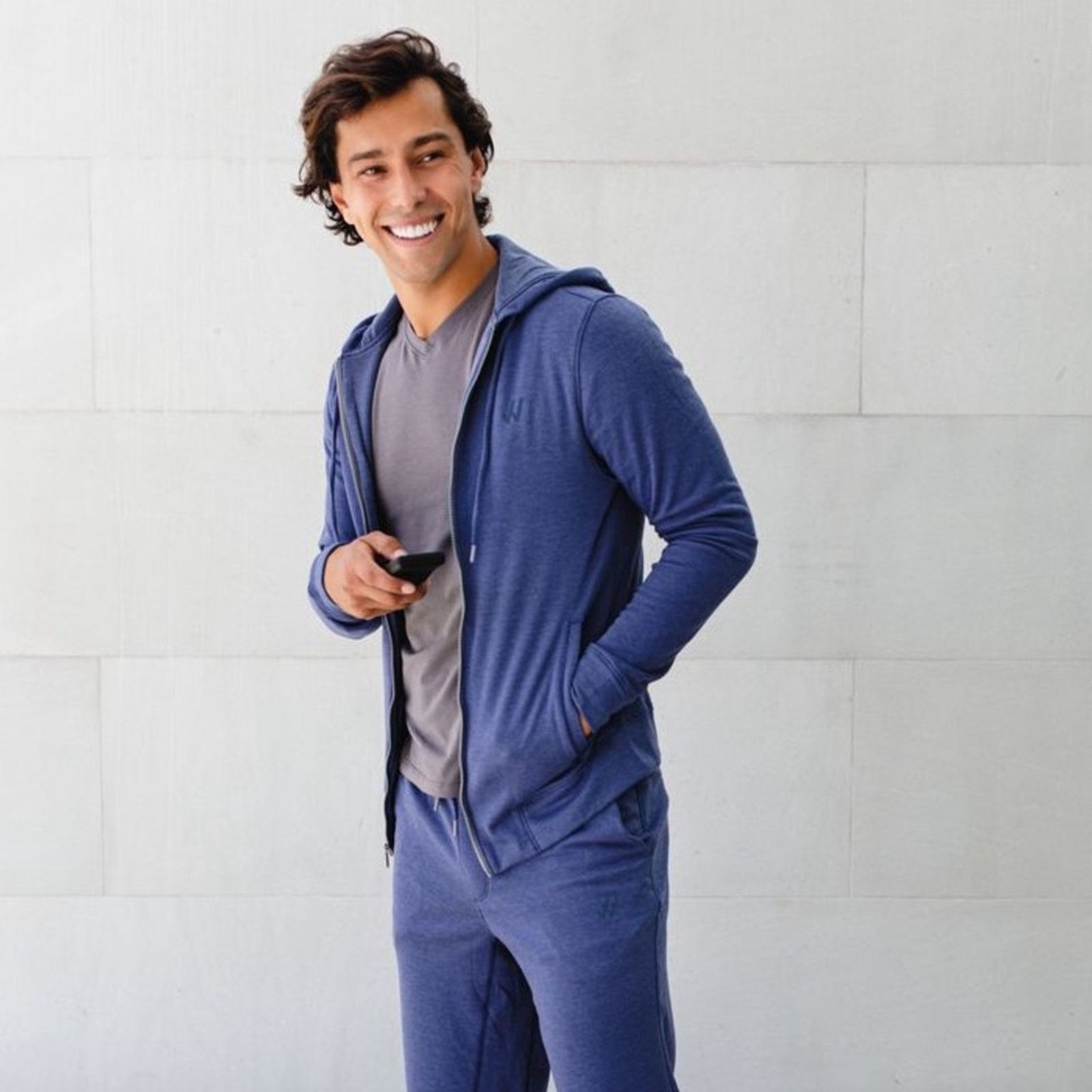 Willy Chavarria WILLY California 501 Mendocino Blue Zip Front Hoodie S EUC Size US S / EU 44-46 / 1 - 12 Thumbnail