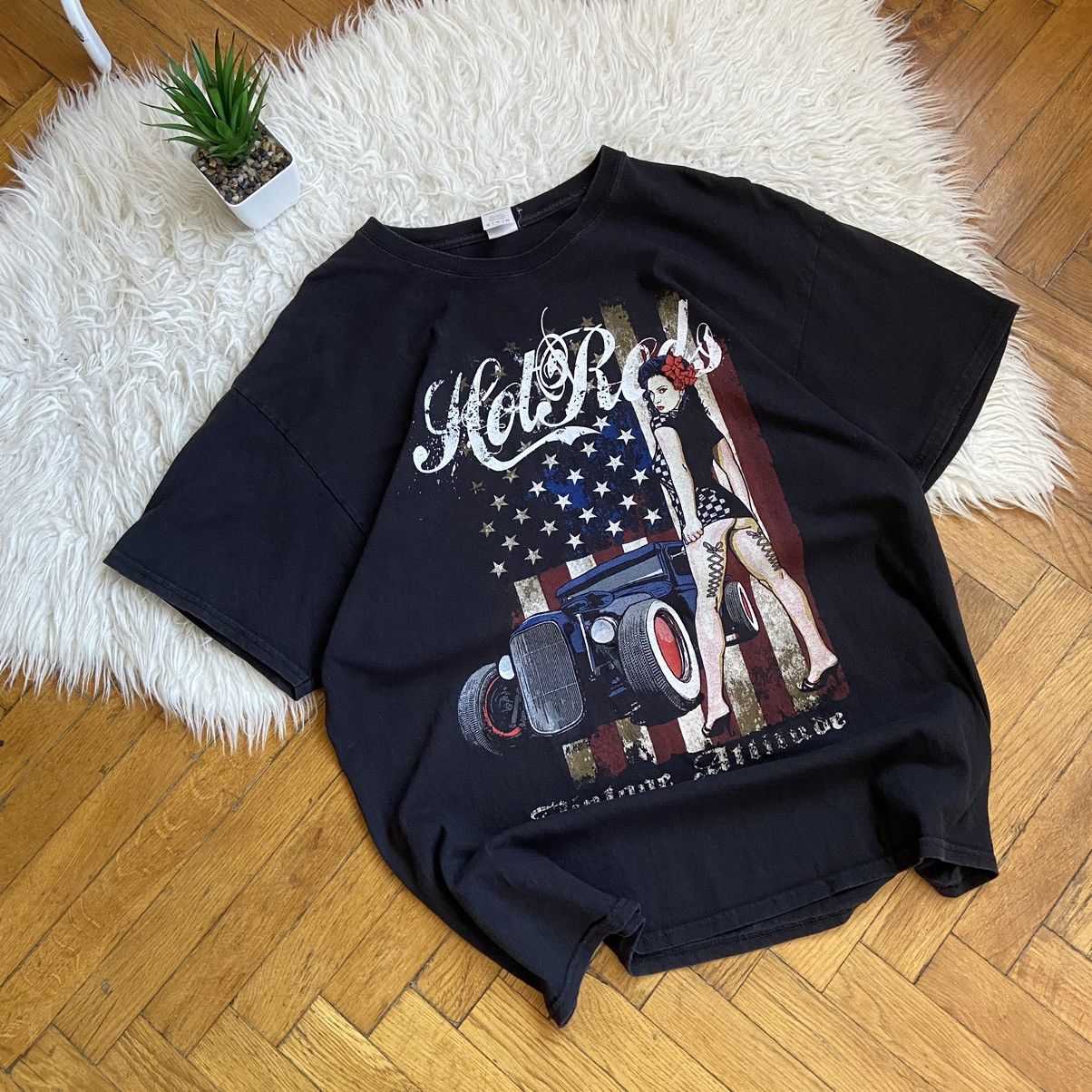 Band Tees × Vintage 📌 Vintage Hotrods Racing Y2K T-Shirt Size US XL / EU 56 / 4 - 1 Thumbnail
