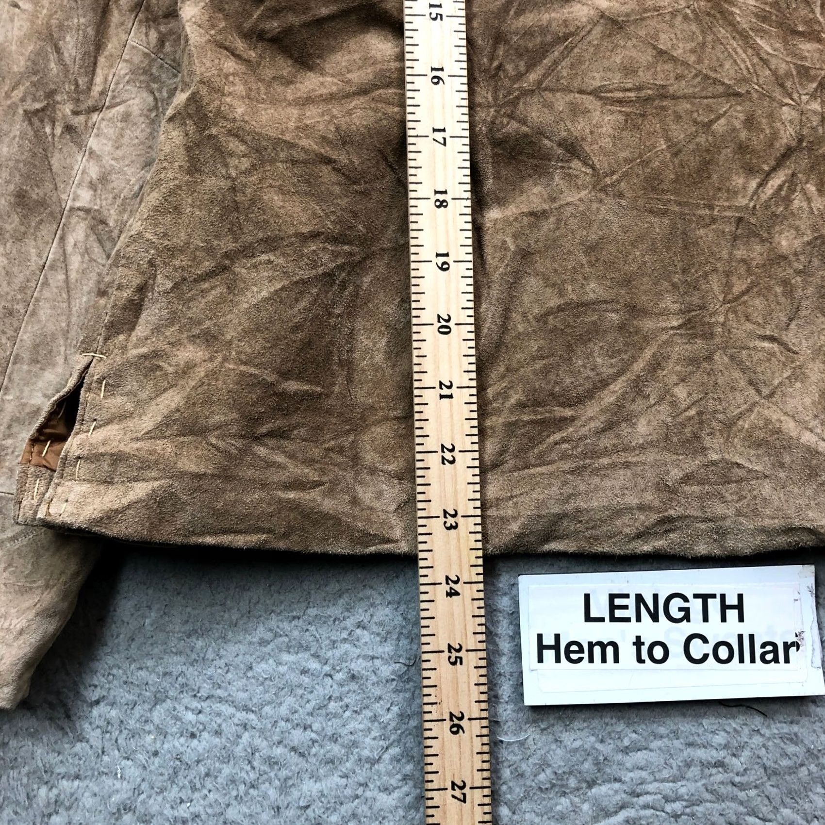 Vintage AMI Suede Leather Lined Jacket Womens Small Pockets Brown Collared Snap Button Zipper? Size S / US 4 / IT 40 - 7 Thumbnail