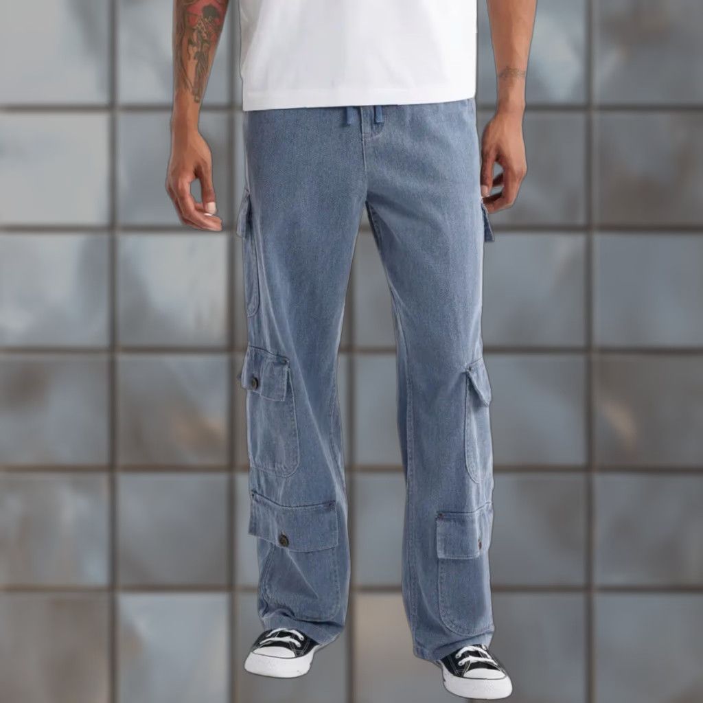 Honor the Gift VINTAGE Honor The Gift Motorhead Cotton Twill Cargo Blue Utility Pants SZ 32 Mens Cargo Pants Regular 32in inseam Blue Size US 32 / EU 48 - 1 Thumbnail