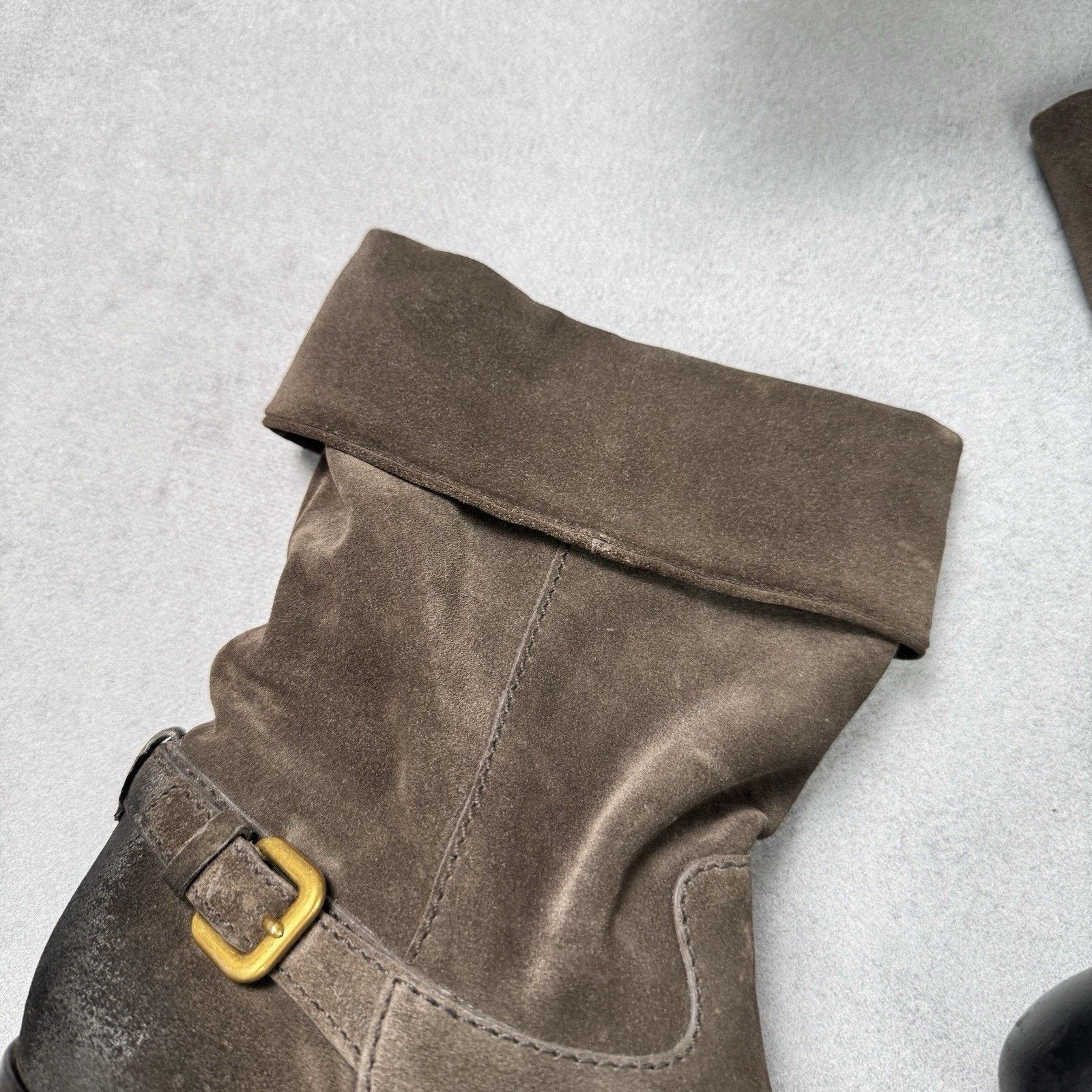 Prada Prada Women Suede High Boot Size EU 40 Us 10 Grey Size US 10 / IT 40 - 2 Thumbnail