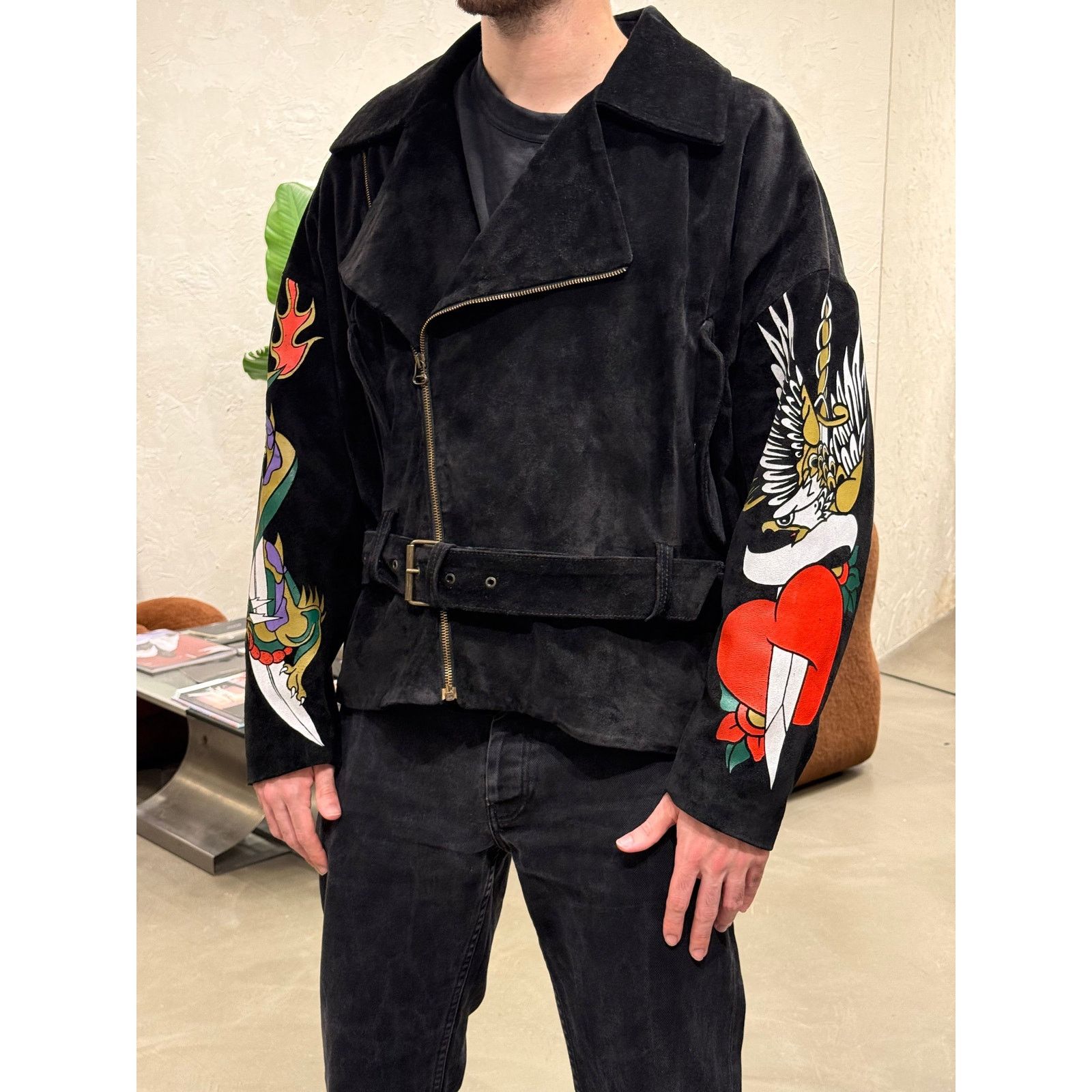 Dolce & Gabbana A/W1992 Dolce & Gabbana dragon tattoo runway leather jacket Size US M / EU 48-50 / 2 - 1 Thumbnail