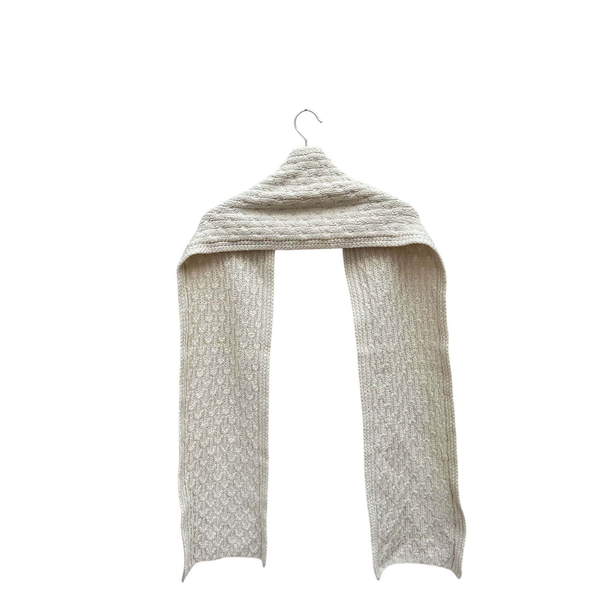 Maison Margiela Beige Wool Knit Scarf Size ONE SIZE - 3 Thumbnail