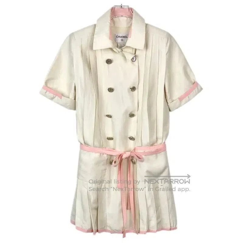 Chanel Chanel Beige Cotton Women's Dress . Size XXS / US 00 / IT 34 - 1 Thumbnail
