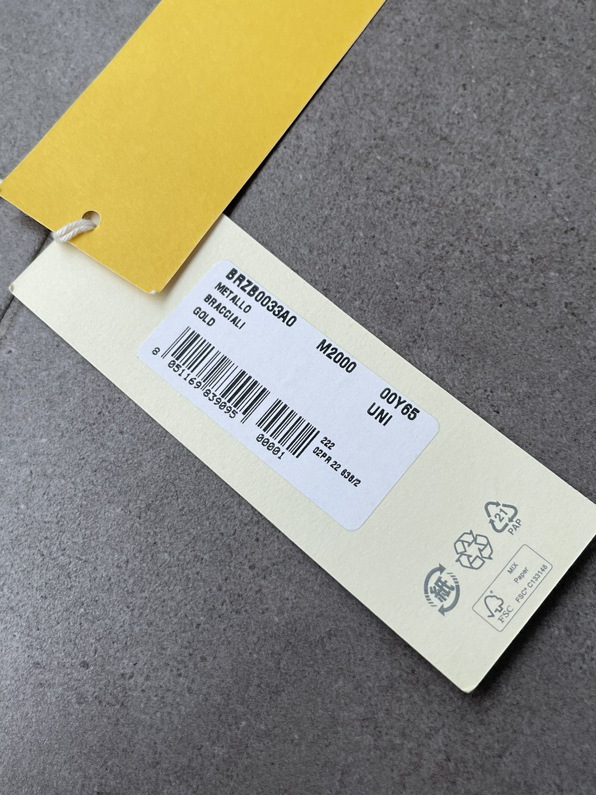 !DS! FW22 Marni Gold Logo Bracelet