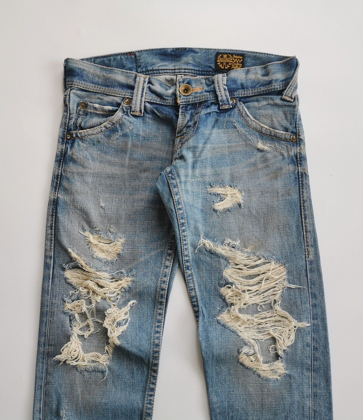 Japanese Brand Thrashed Rodeo Crowns Japan Denim Jeans Size US 29 - 3 Thumbnail