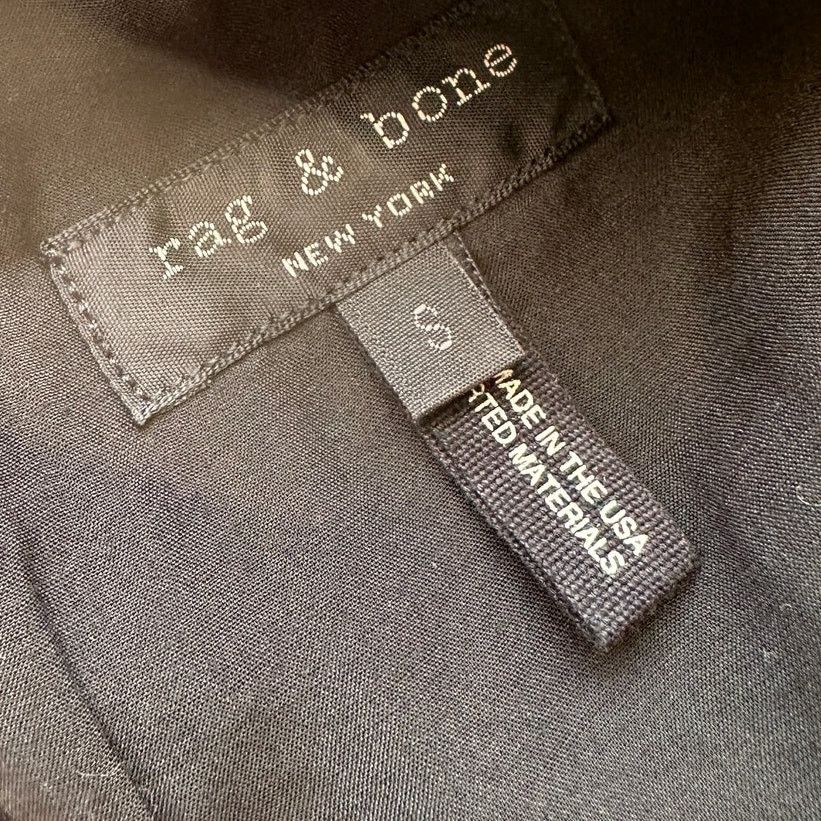 Rag & Bone rag & bone Navy Black High Neck Satin Zip Tank Sleeveless S Size S / US 4 / IT 40 - 12 Thumbnail