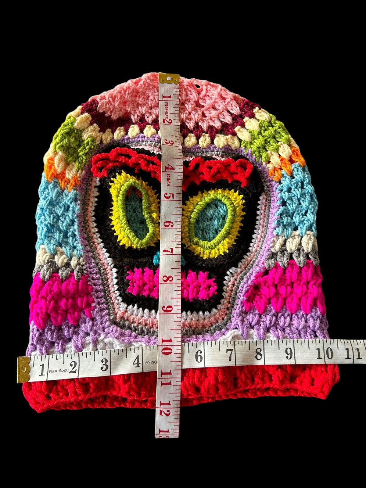 Japanese Brand × Kapital × Vintage Very Rare Crochet Knitted Handmade Balaclava Masked ☠️☠️ Size ONE SIZE - 8 Thumbnail