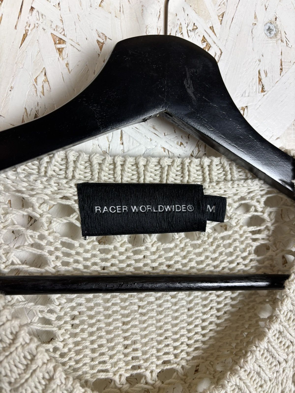 Racer Worldwide Racer Worldwide Cross Knit Crewneck Sweater Beige Size M Size US M / EU 48-50 / 2 - 6 Thumbnail