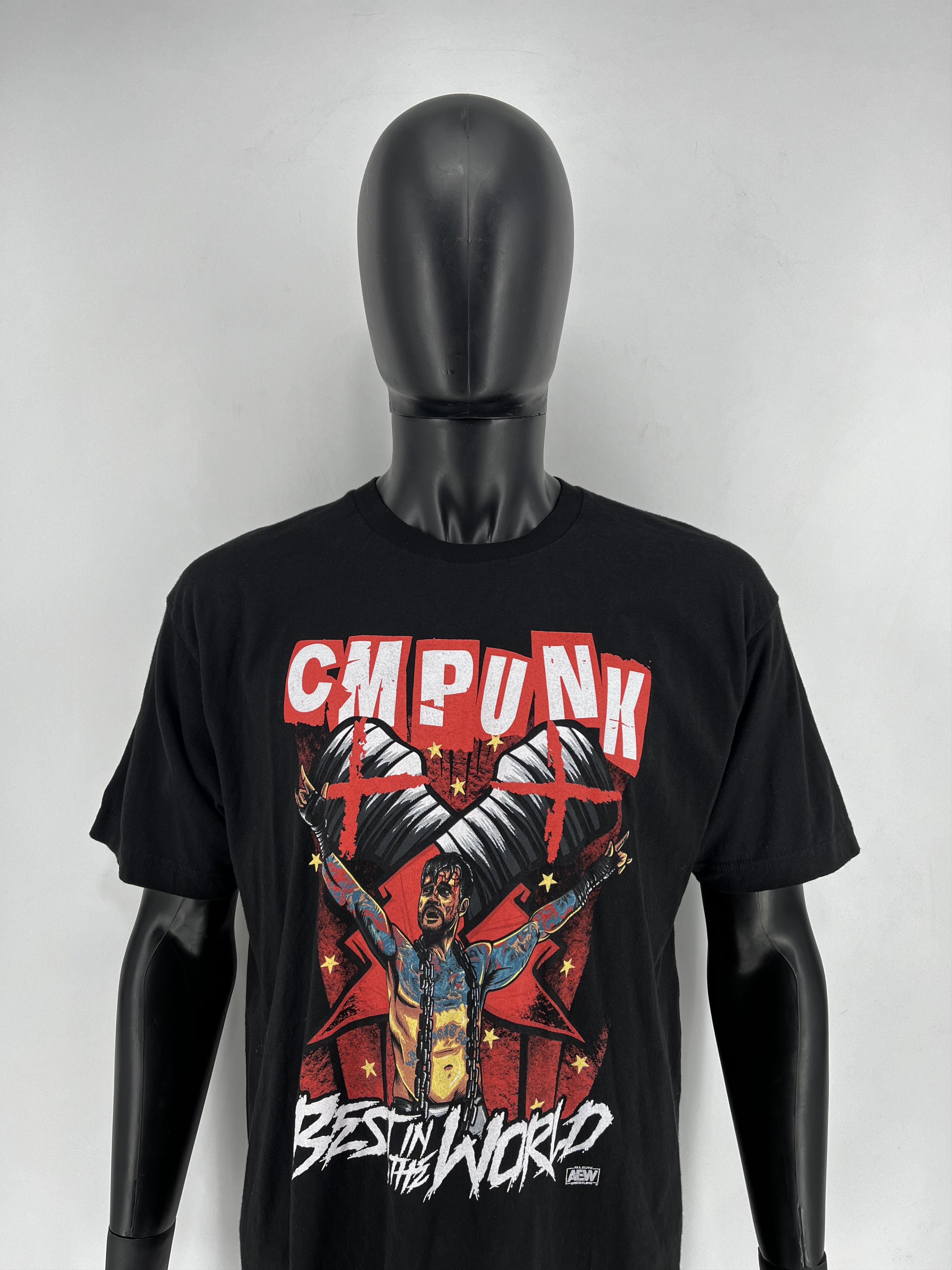 Band Tees × Vintage Vintage Y2K CM Punk WWE Wrestler Black Tee Size XL Size US XL / EU 56 / 4 - 1 Thumbnail