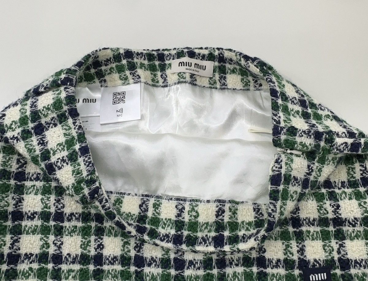 Miu Miu Miu Miu FW22 checked tweed miniskirt Size 25" / US 0 / IT 36 - 9 Thumbnail
