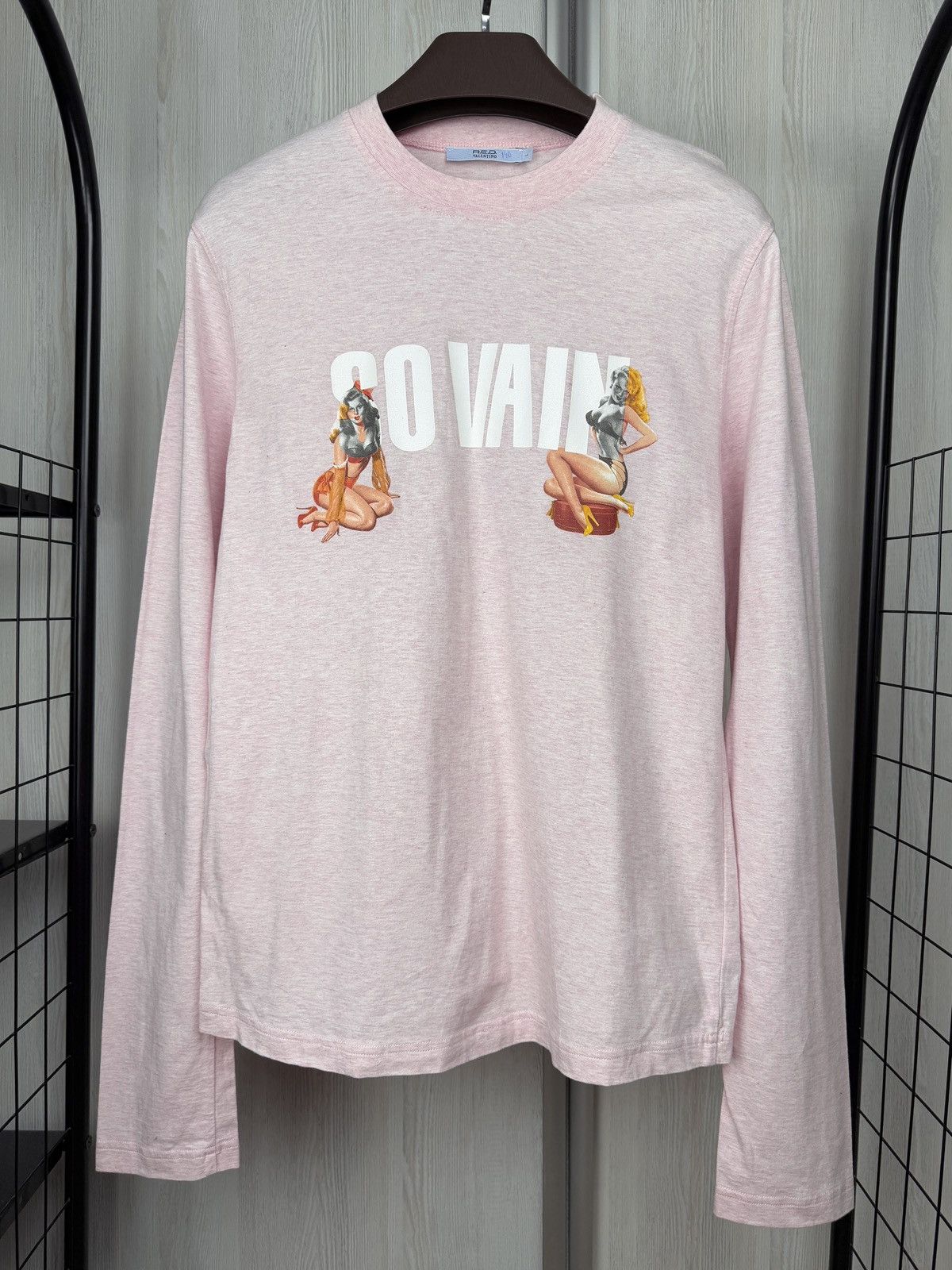 Valentino Red Valentino ‘So Vain’ graphic print pink long sleeve tee Size US L / EU 52-54 / 3 - 1 Thumbnail