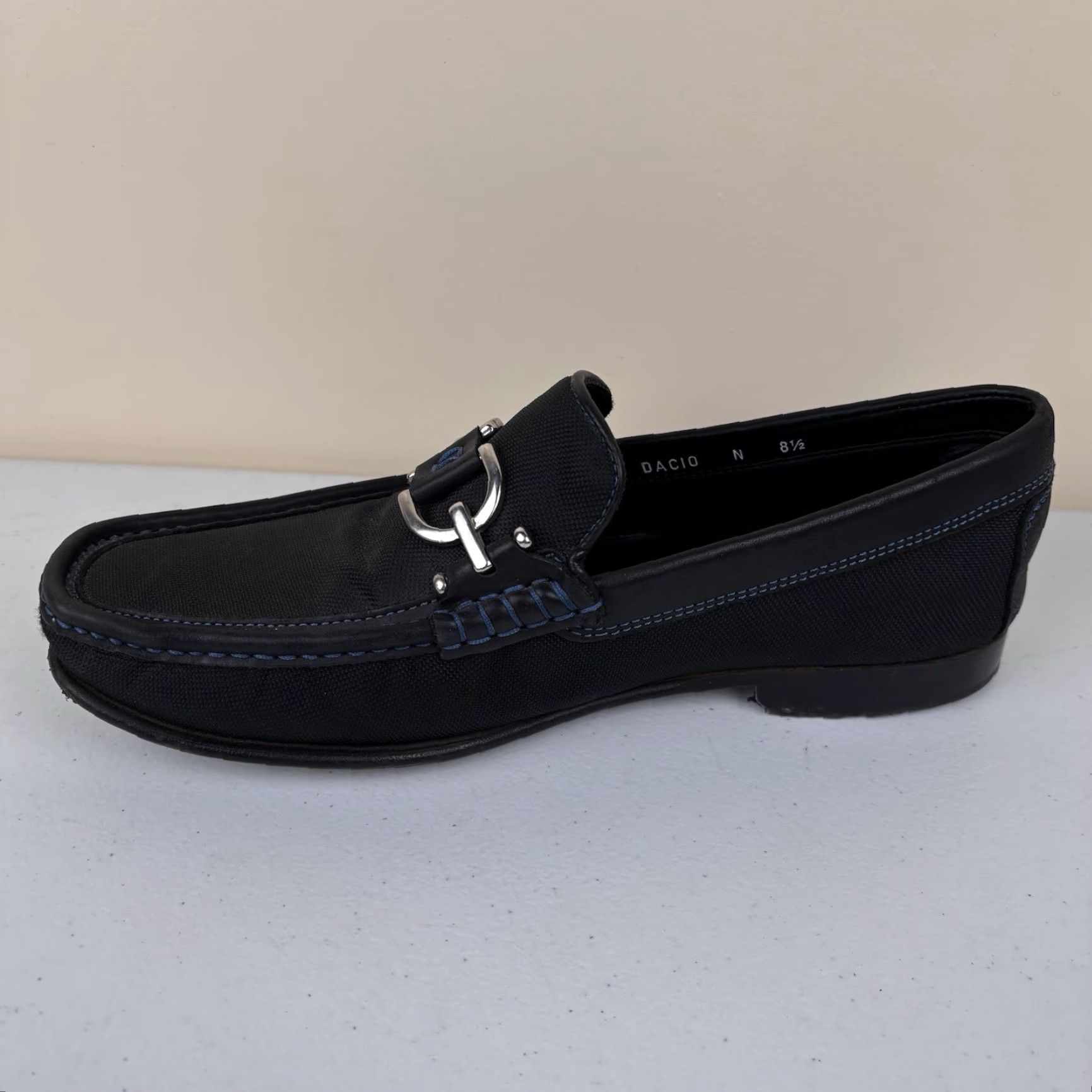 Donald Pliner Donald J. Pliner Loafers Men 8.5 Narrow Black Leather Horsebit Dacio 2 Dress Slip On Size US 9 / EU 42 - 3 Thumbnail