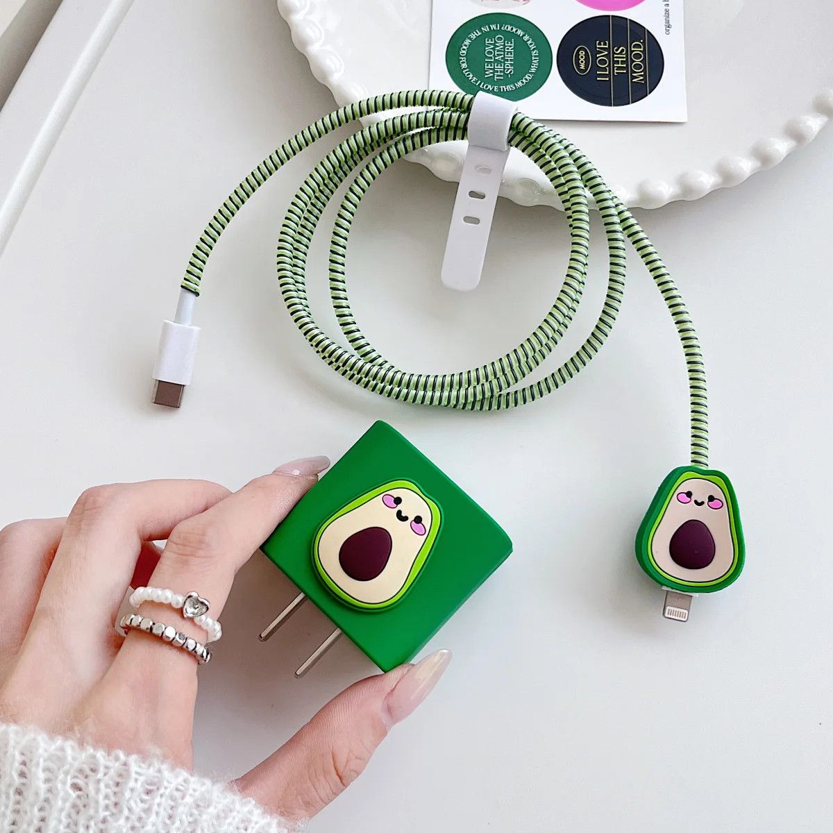 & Other Stories Avocado iPhone Charger cover Cable Protectors P56 Size ONE SIZE - 2 Thumbnail