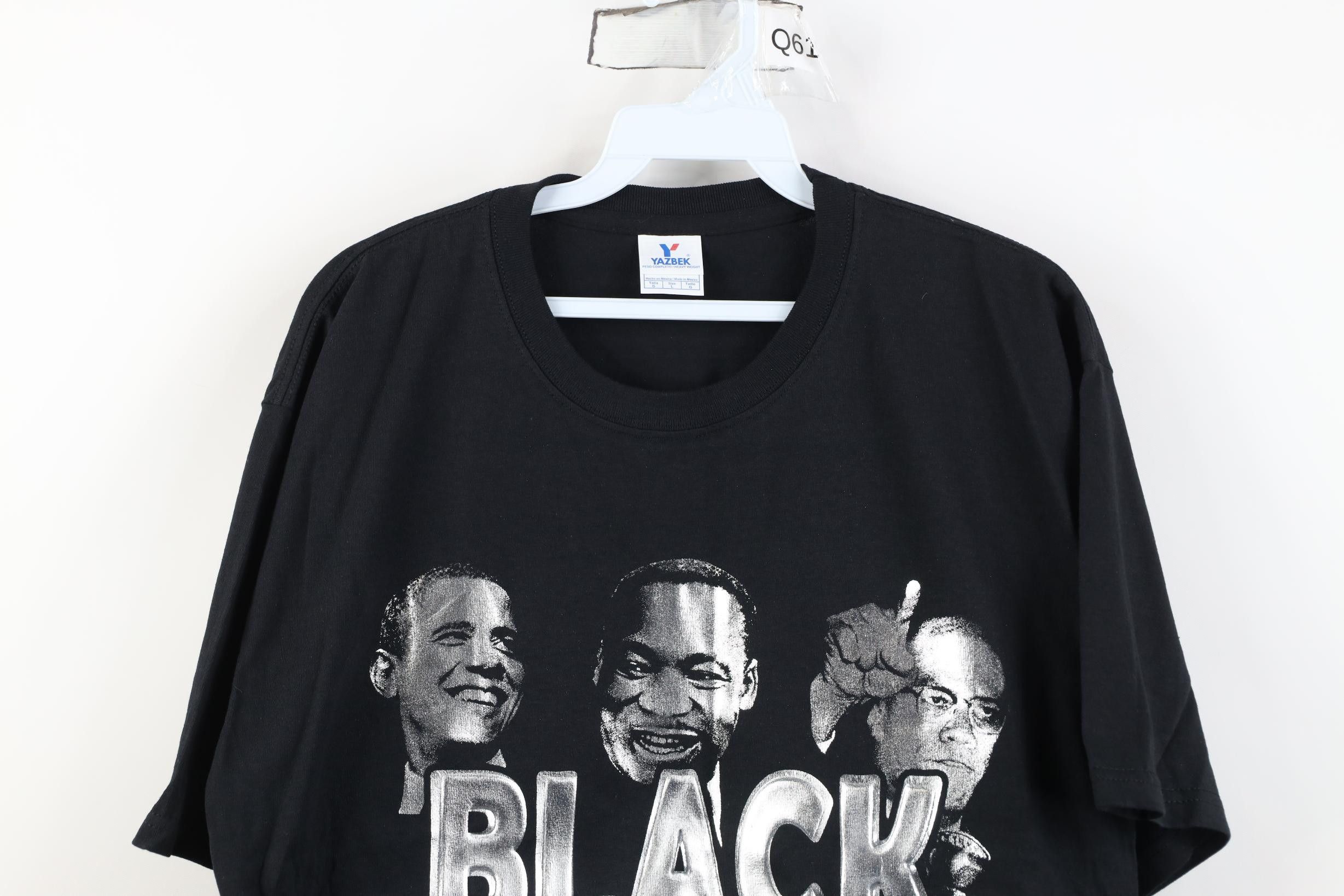 Vintage Deadstock Vintage Obama MLK Jr Malcolm X Mandela T-Shirt Size US L / EU 52-54 / 3 - 2 Thumbnail
