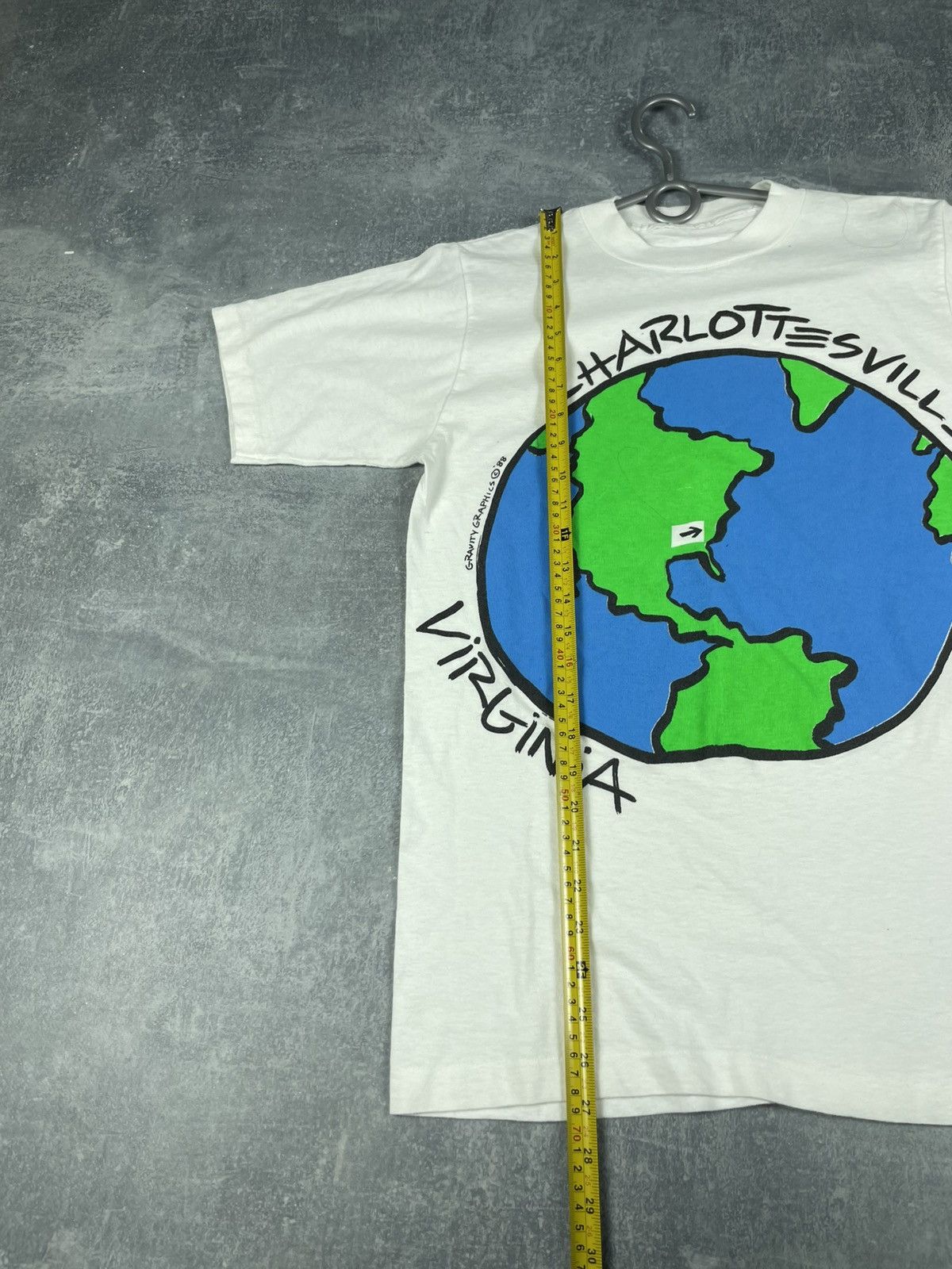 Vintage Vintage 1988 Charlottesville big logo earth tee Size US M / EU 48-50 / 2 - 4 Thumbnail