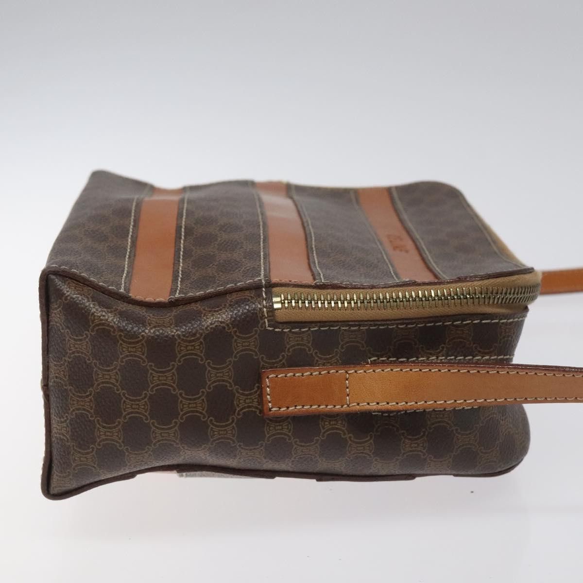 Celine CELINE Macadam Canvas Shoulder Bag Pvc Beige Brown Gold Size ONE SIZE - 3 Thumbnail