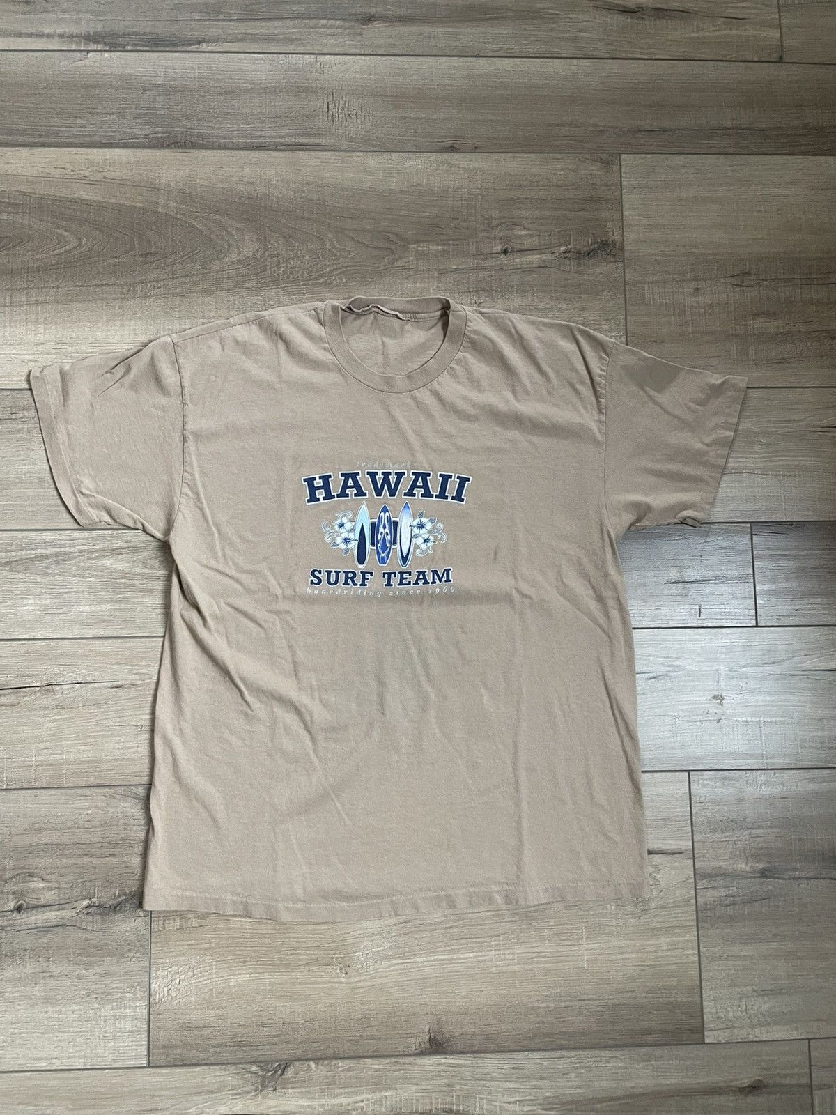 Vintage Single Stitch 90s Hawaii Surf Team T-Shirt Size US L / EU 52-54 / 3 - 1 Thumbnail