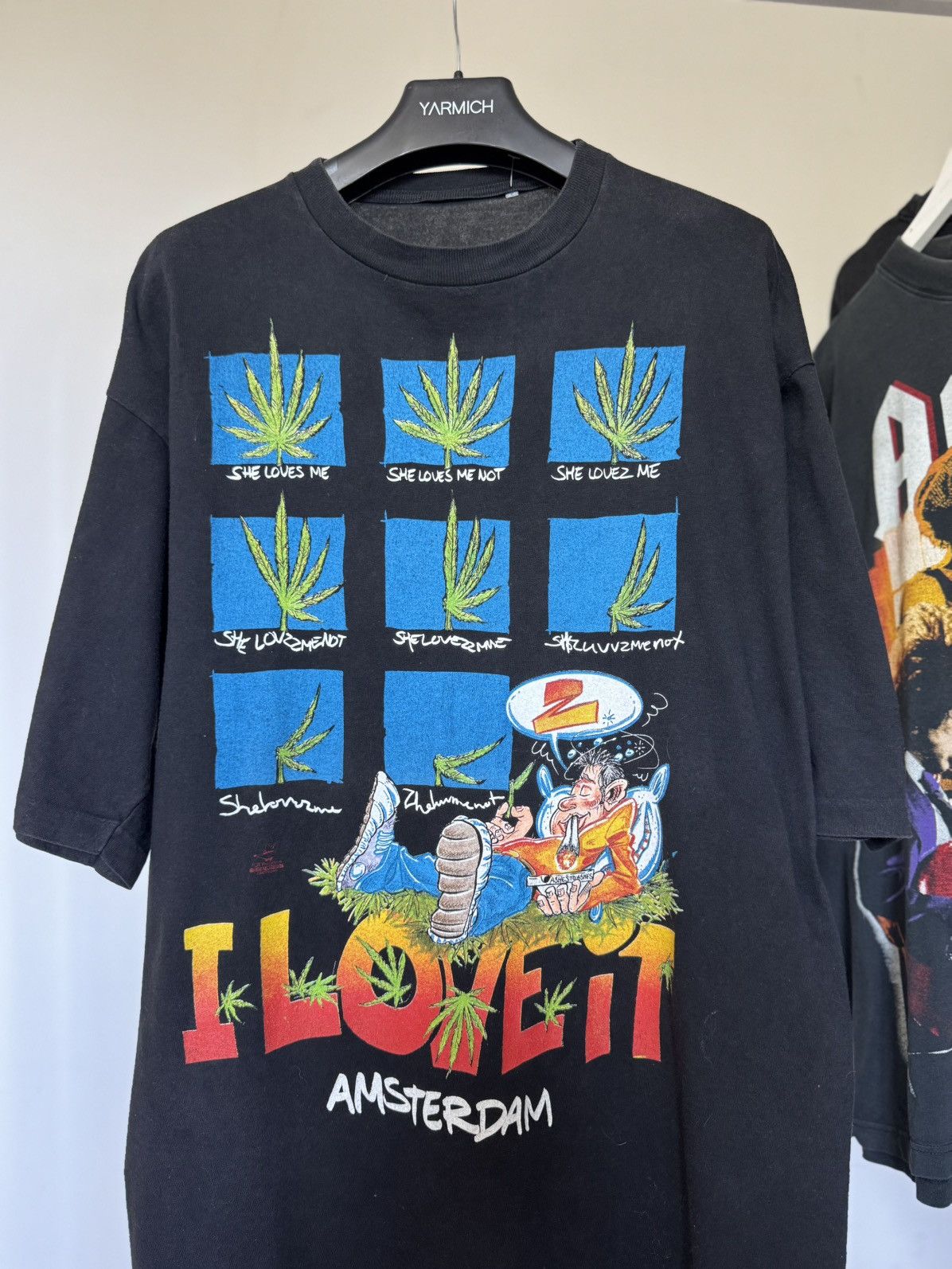 Vintage Vintage 90s Weed Lover Humor Printed Tee Single Stitched Size US XL / EU 56 / 4 - 2 Thumbnail