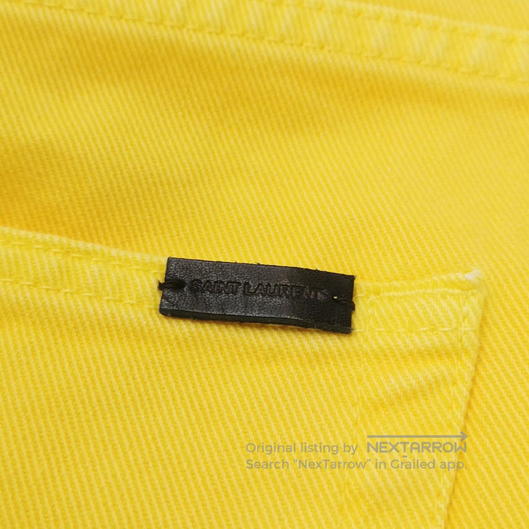 Saint Laurent Paris Saint Laurent Yellow Denim Shorts, L/39. Size US 33 - 8 Thumbnail
