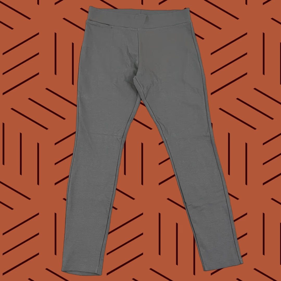 Vintage American Giant Leggings Womens Size 10 Gray Stretch Mid Rise Pull On Pant Casual Activewear Pants 30x27 Size 32" / US 10 / IT 46 - 1 Thumbnail