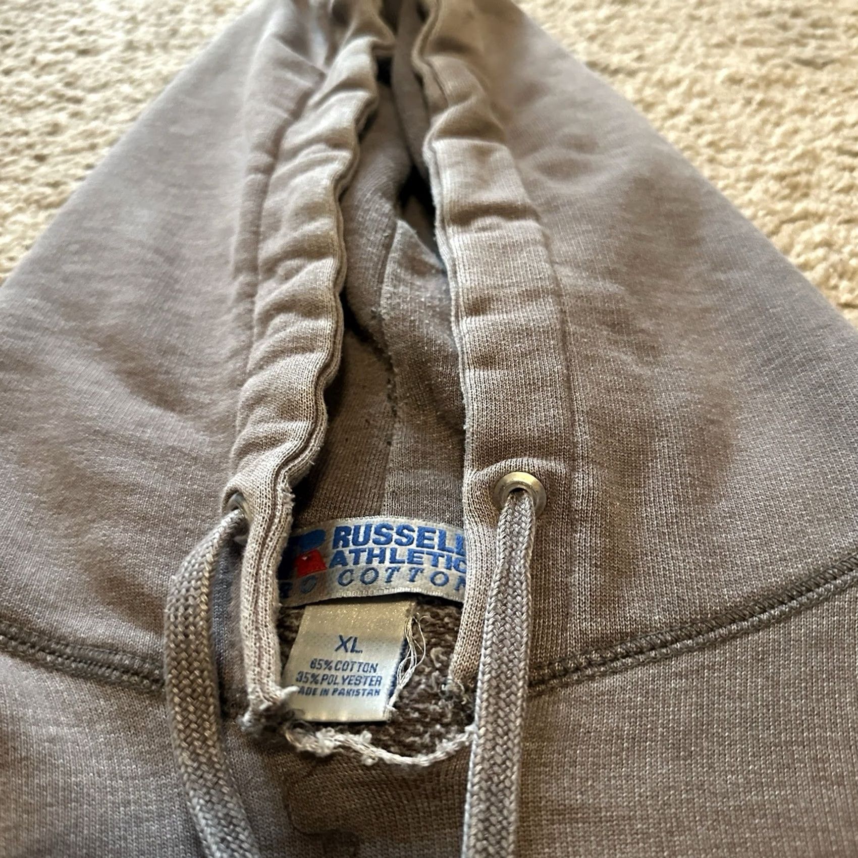 Russell Athletic VINTAGE Russell Athletic Hoodie Mens XL Crewneck Blue Cotton Blend Fleece Pullover 90s USA Size US XL / EU 56 / 4 - 4 Thumbnail