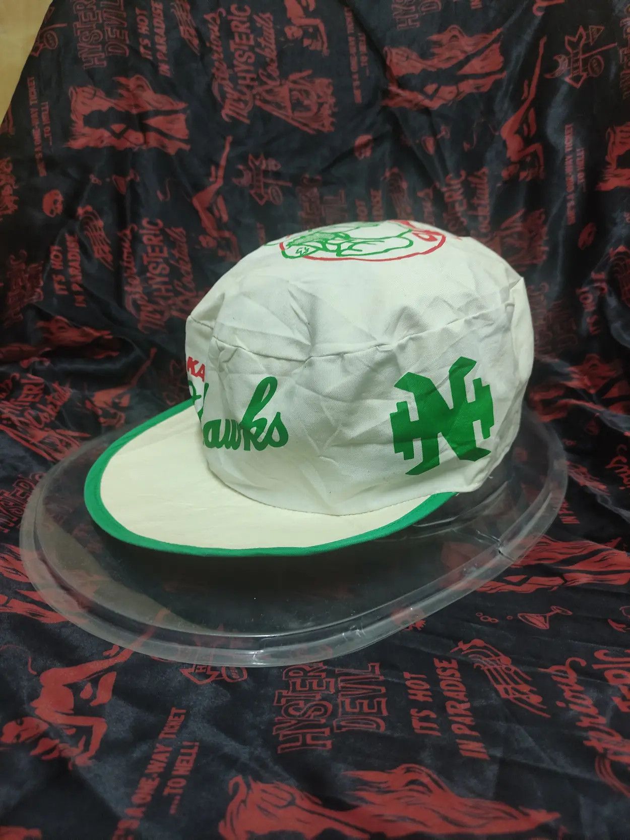 Japanese Brand VINTAGE 80's NANKAI HAWKS JAPANESE BASEBALL TEAM PAINTER CAP Size ONE SIZE - 2 Thumbnail