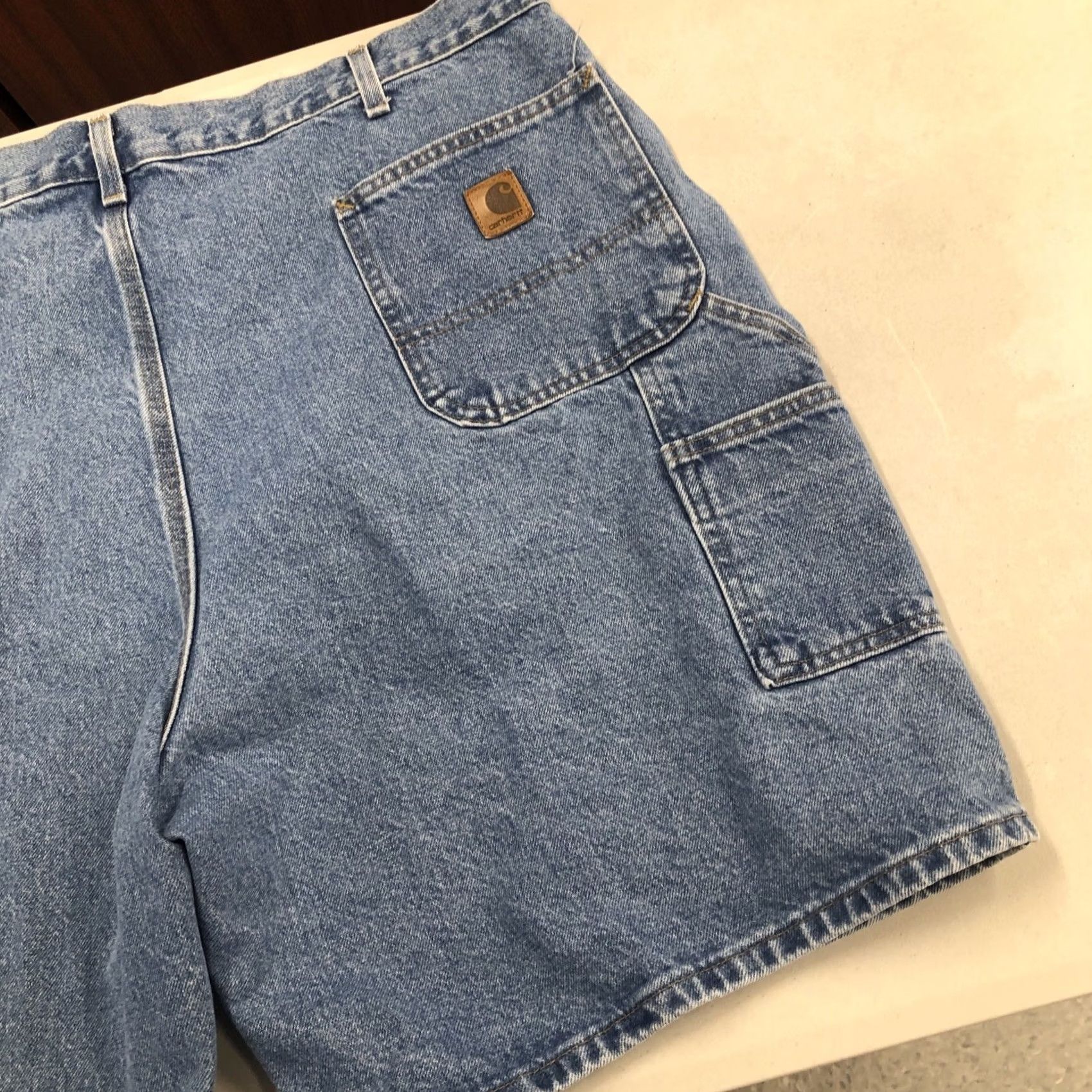 Carhartt VINTAGE Carhartt Carpenter Blue Jean Denim Work Shorts 46 B28 STW Work Beach Casual Size US 30 / EU 46 - 5 Thumbnail