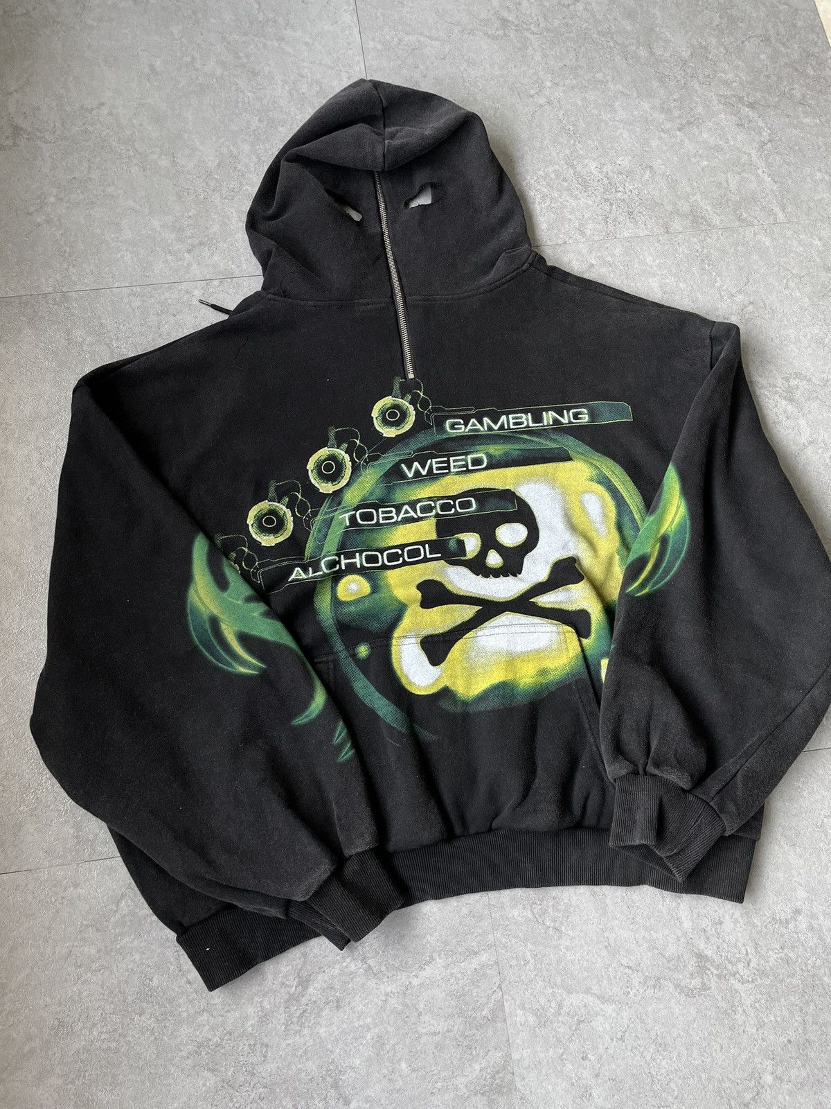 Haunted Starbucks XBOX 420 Washed Zip Hoodie Size US L / EU 52-54 / 3 - 7 Thumbnail