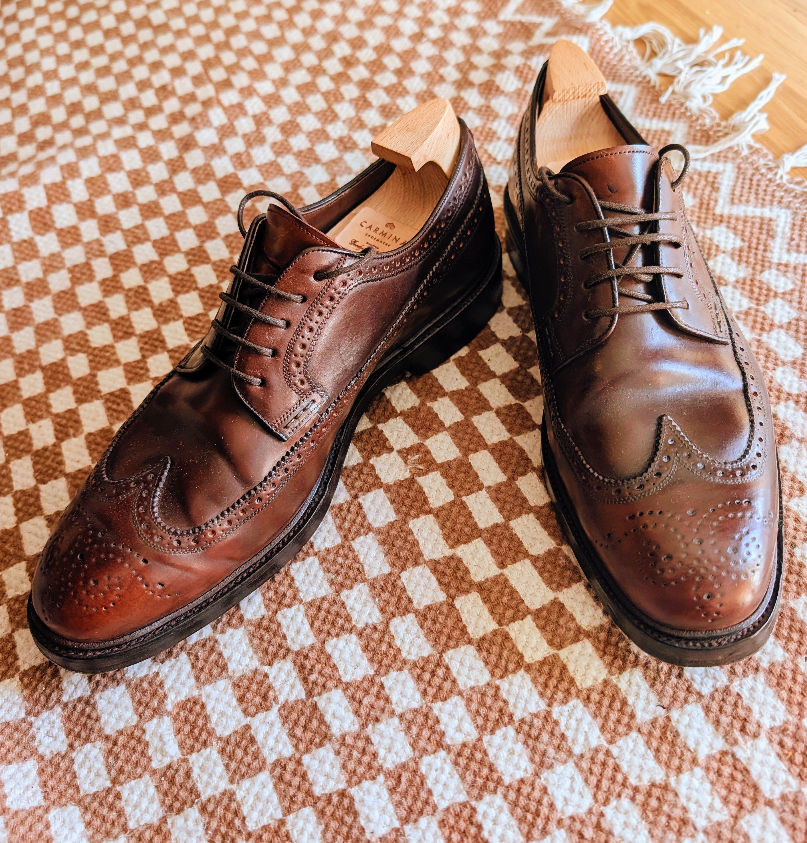 Carmina Carmina brogues derby shell UK 9 burgundy Size US 10 / EU 43 - 3 Thumbnail