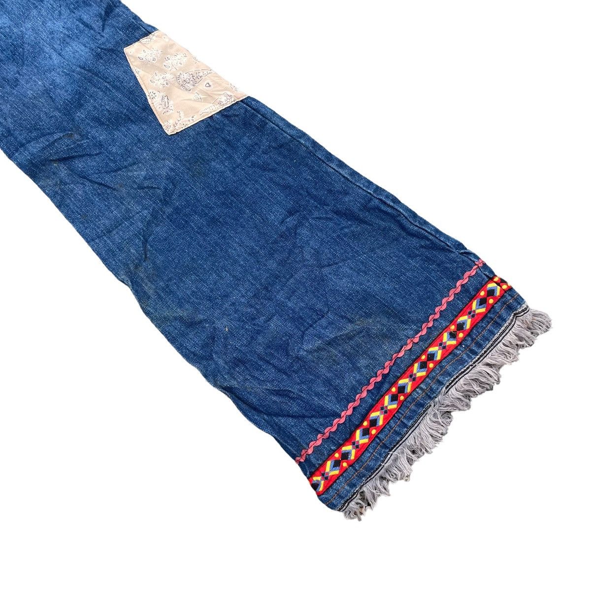Kapital 🇯🇵 FTS PATCHWORK FLARE DENIM PANTS Size 28" / US 6 / IT 42 - 10 Thumbnail