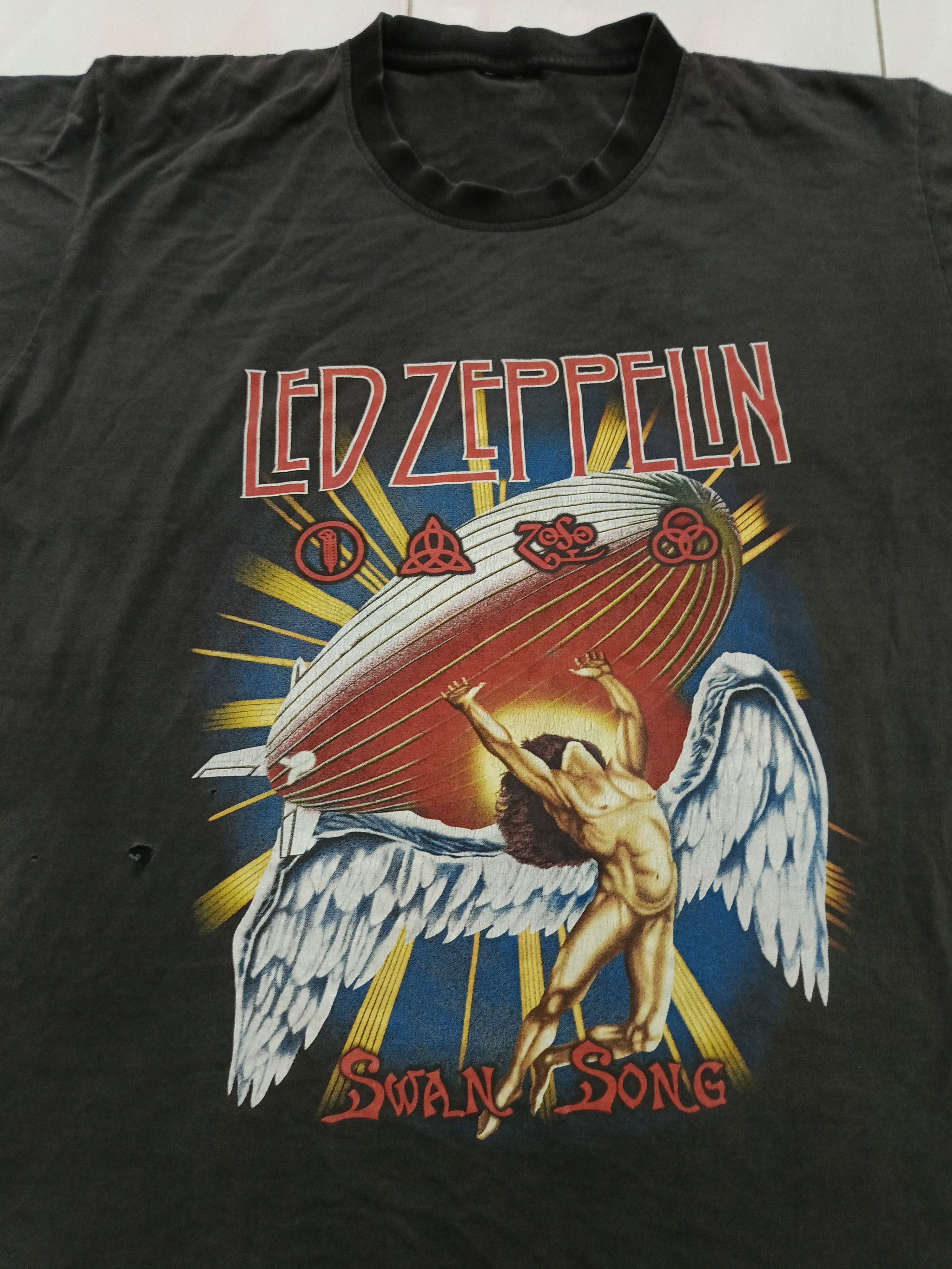 Vintage Vintage Bootleg Led Zeppelin distressed Faded shirt Size US L / EU 52-54 / 3 - 6 Thumbnail