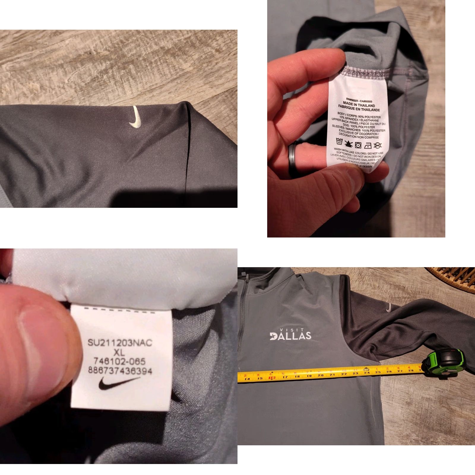 Nike Nike Golf Dri-FIT Fabric Mix 1/4-Zip Long Sleeve Cover-Up 746102 Mens XL NWT Size US XL / EU 56 / 4 - 8 Thumbnail