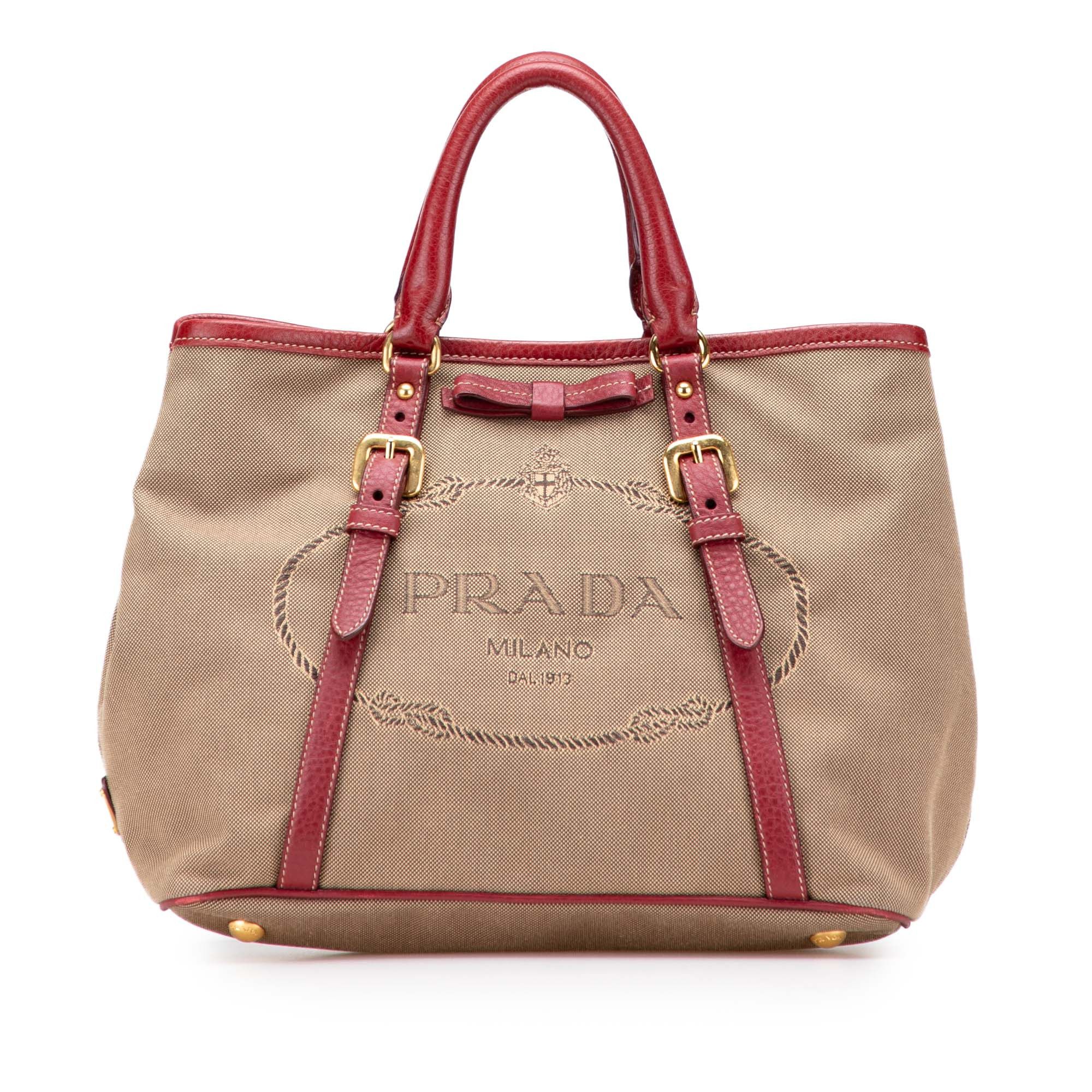Prada Canvas Canapa Logo Bow Satchel Size ONE SIZE - 1 Thumbnail