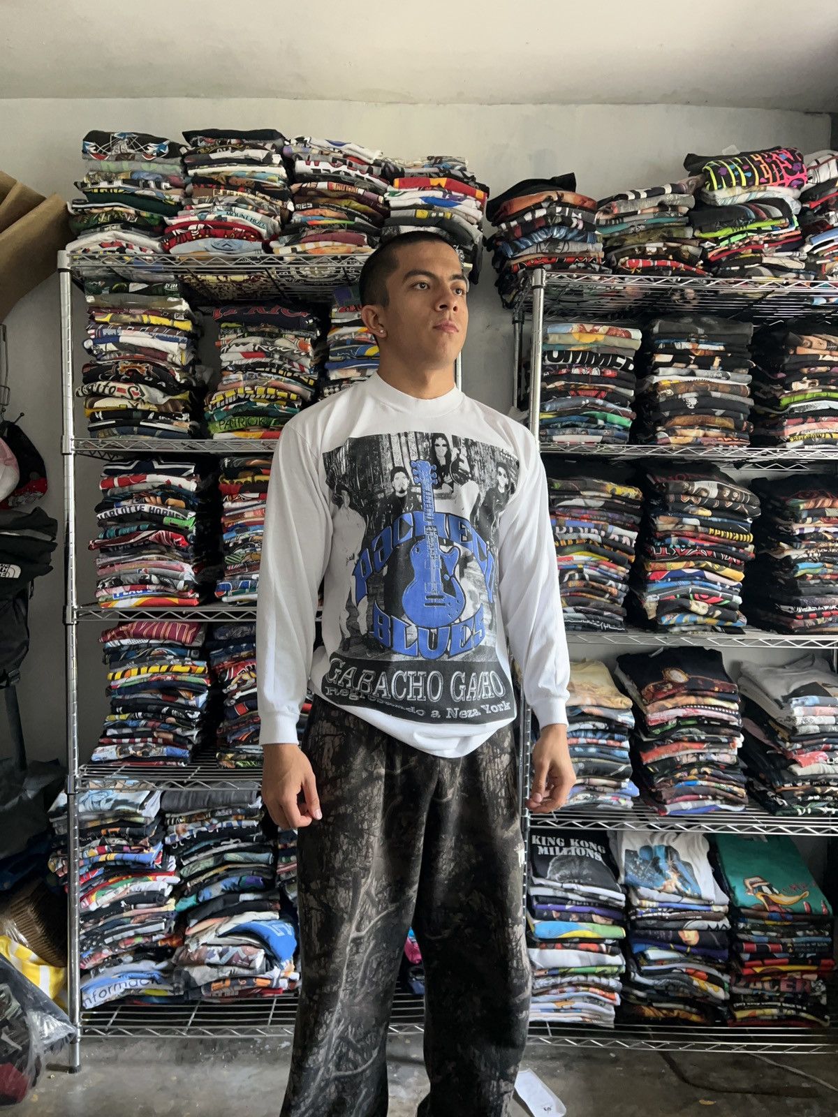 Band Tees 2003 Pacheco Blues Gabacho Gacho Single Stitch Bootleg Tee Size US L / EU 52-54 / 3 - 4 Thumbnail
