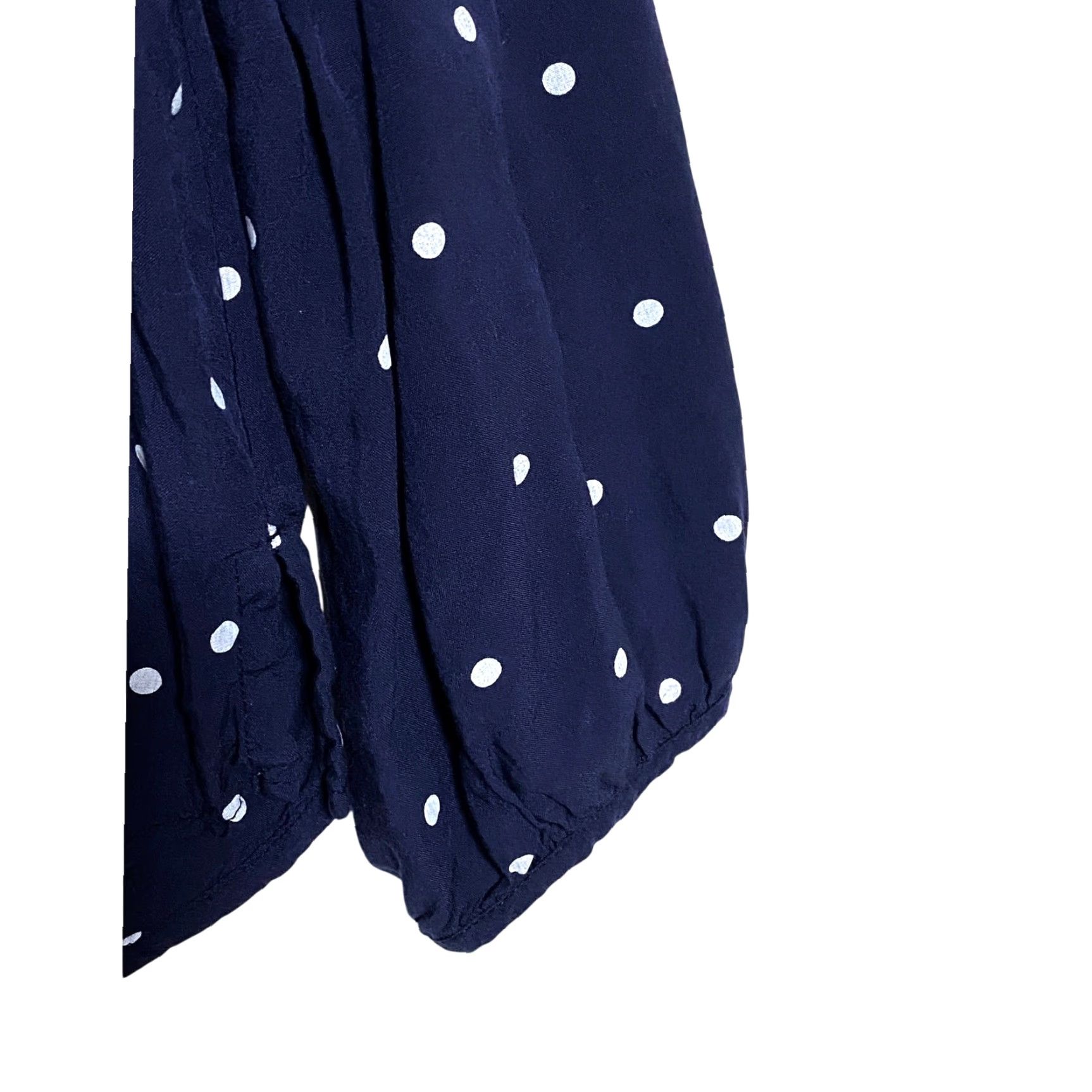 Old Navy Old Navy Polka Dot Navy White Popover Blouse Womens L Career Lagenlook Nautical Shirt Ladies L Navy White Polka Dot Popover Blouse Womens L Size L / US 10 / IT 46 - 6 Thumbnail