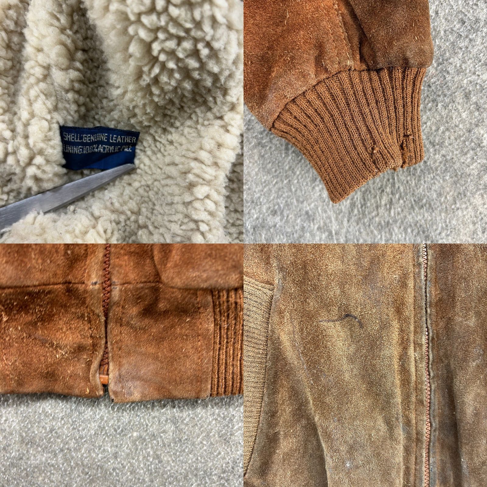 Vintage VINTAGE Condor Leather Jacket Mens 42 Brown Bomber Jacket Full Zip Lined 90s Western Style Size US XS / EU 42 / 0 - 8 Thumbnail