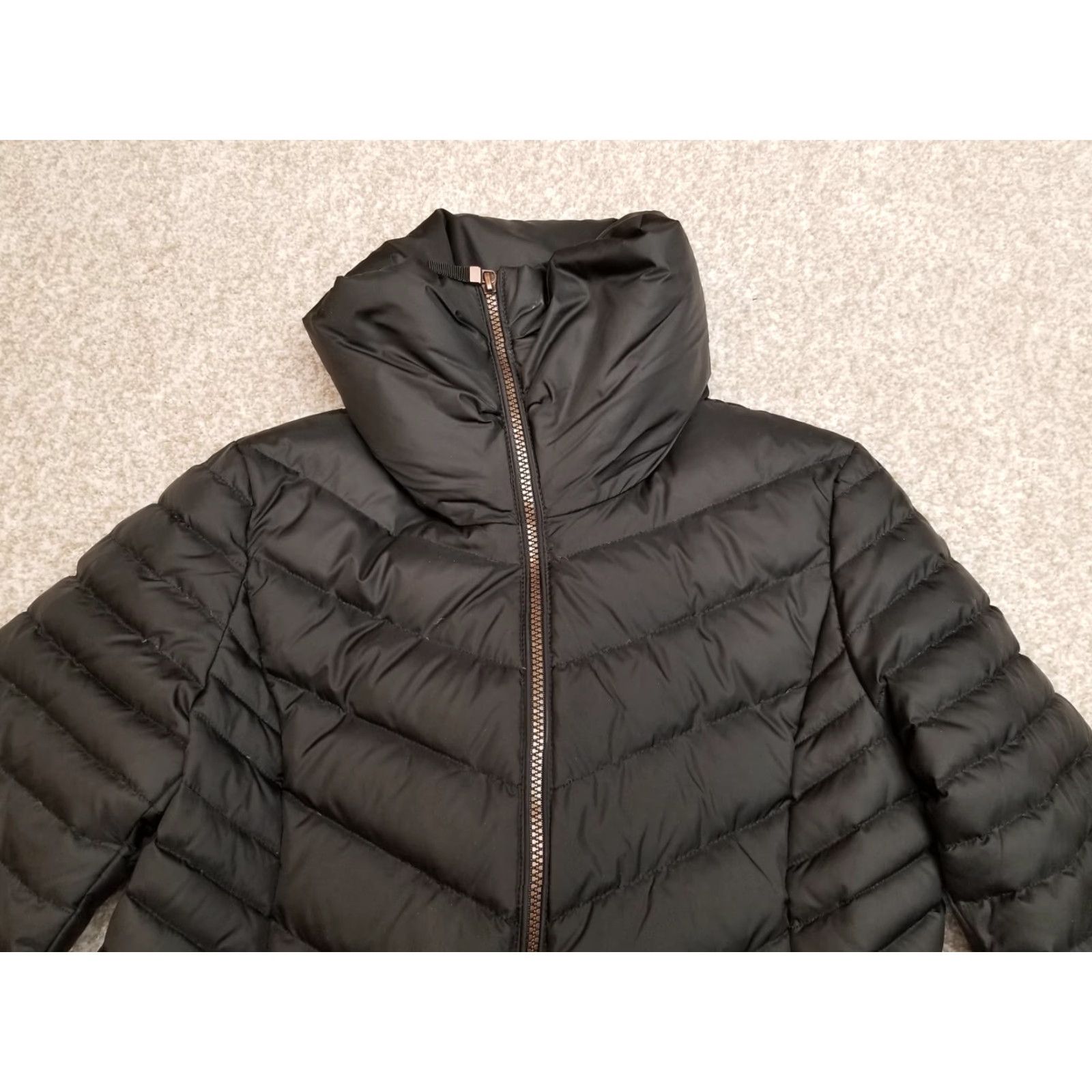 Vintage Sienastudio Puffer Jacket Womens Small Black Down Quilted Insulated Parka Size S / US 4 / IT 40 - 5 Thumbnail