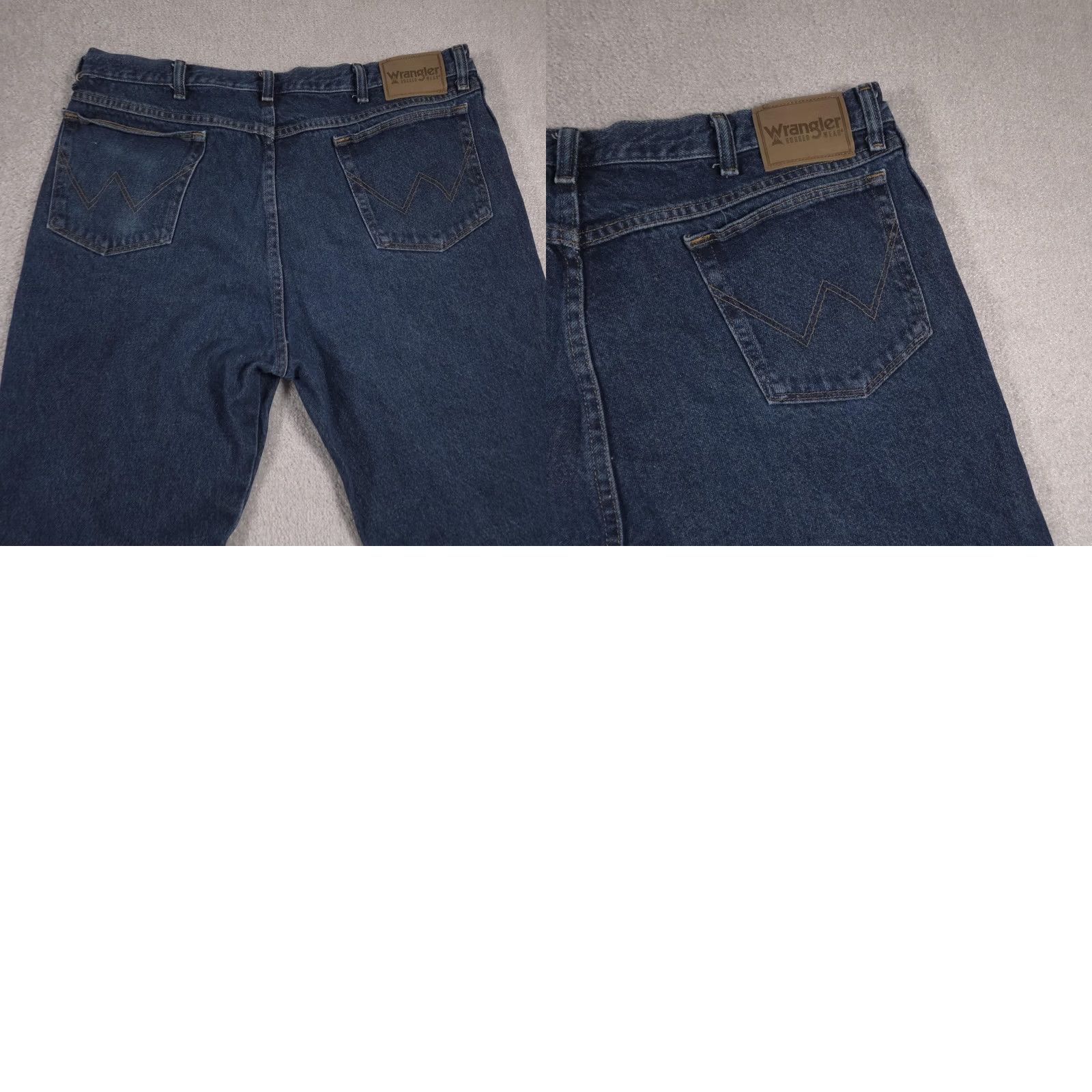 Wrangler Wrangler Mens Jeans 40x30 Blue Denim Wrangler Rugged Wear Straight Leg Classic Fit Jeans Mens 40x30 Denim Dark Size US 40 / EU 56 - 9 Thumbnail