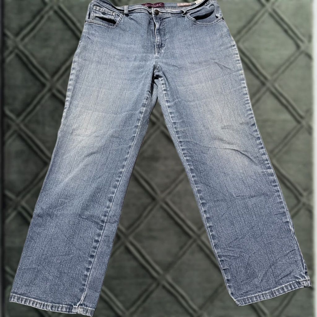 Gloria Vanderbilt Gloria Vanderbilt Amanda Jeans Women's Blue Denim Stretch Classic Straight - 14 Size 36" / US 14 / IT 50 - 1 Thumbnail