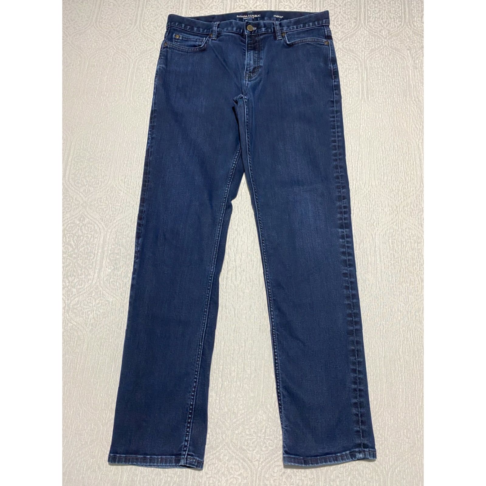 Banana Republic Banana Republic Men's Jeans Size 34×34 Slim Straight Blue Stretch Comfort 5-Pocket Inseam 33 in Regular Rise Mid Size US 34 / EU 50 - 3 Thumbnail