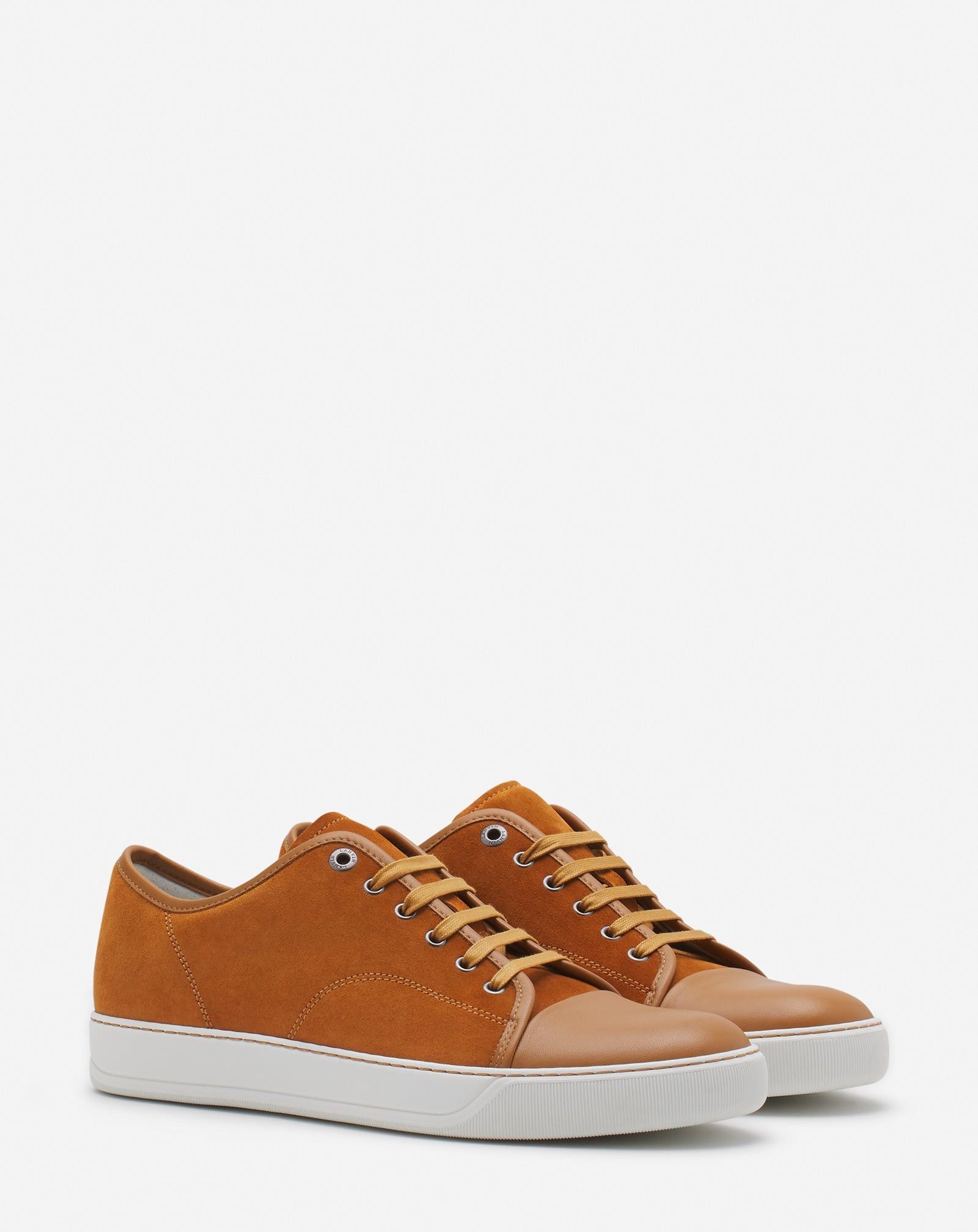 Lanvin o1mle0825 Dbb1 Leather Suede Sneakers in Brown Size US 10 / EU 43 - 2 Thumbnail