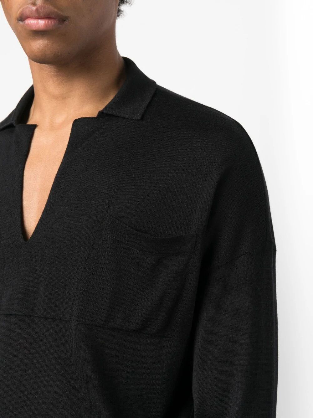 Saint Laurent Paris o1s1wg111224 Long Sleeve Knitwear in Black Size US L / EU 52-54 / 3 - 5 Thumbnail