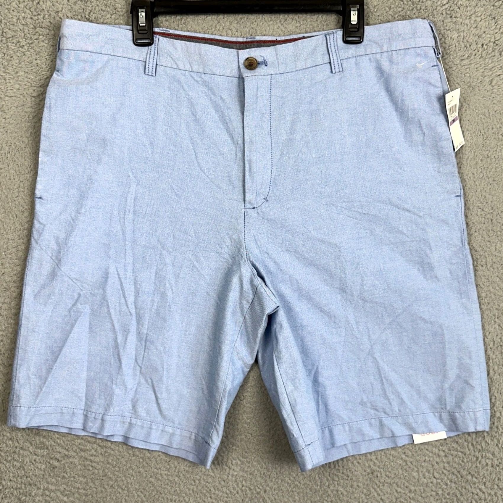 Izod IZOD Saltwater Shorts Men 38 Light Blue Khaki Chino Flat Front Pocket Casual Size US 38 / EU 54 - 2 Thumbnail