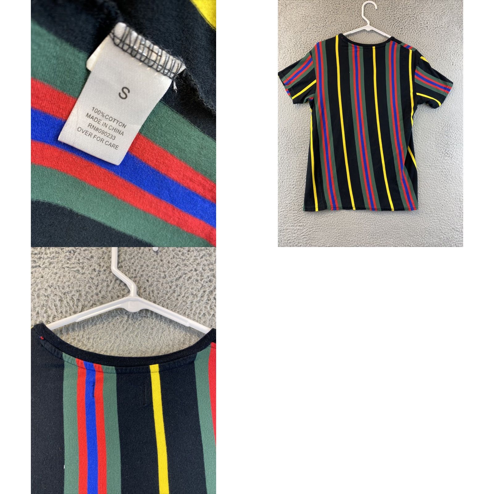 Pacsun PACSUN PS Basics Striped Shirt Men S Multicolor Short Sleeve Crew Neck 69-39 Mens Size US S / EU 44-46 / 1 - 8 Thumbnail