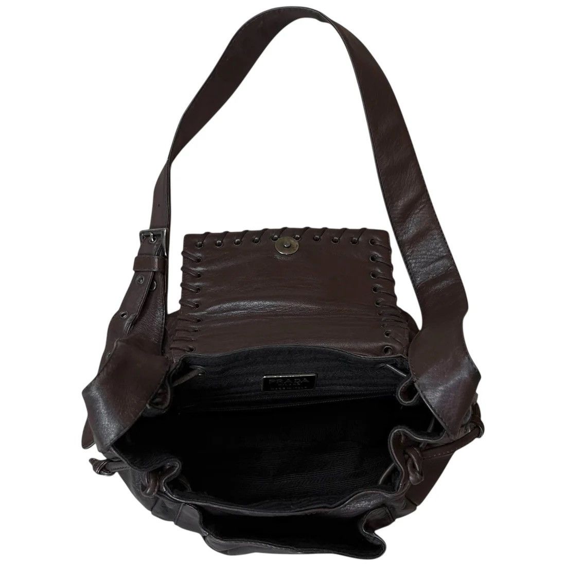 Prada Laced Eyelet Leather Bag
