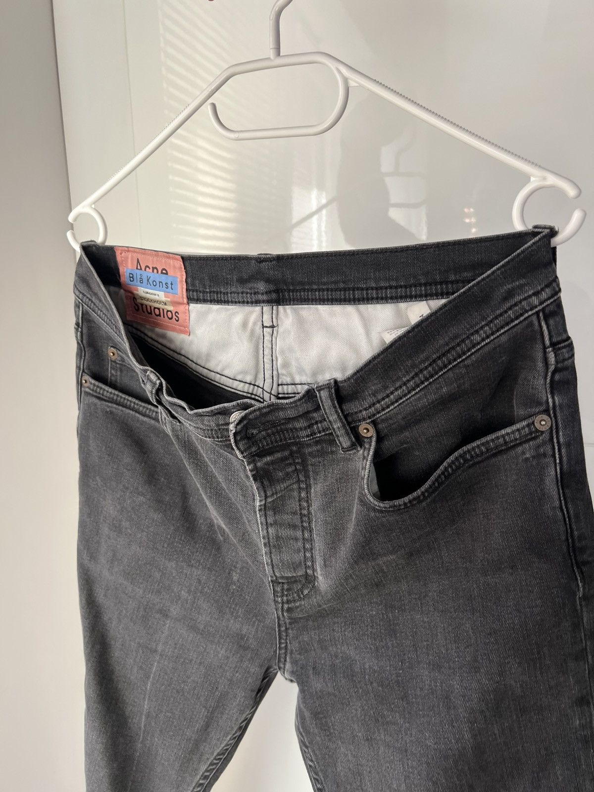 Acne Studios Acne Studios Bla Konst Stockholm River Used Black Men Jeans Size US 32 / EU 48 - 5 Thumbnail