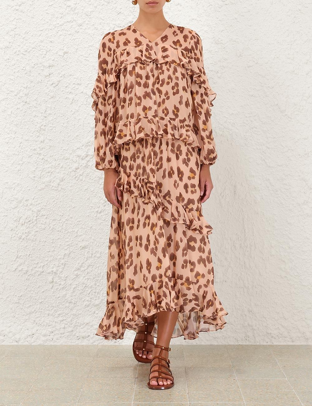 Zimmermann oc11z0226 Illuminate Asymmetric Skirt In Multicolor Size 27" / US 4 / IT 40 - 2 Thumbnail