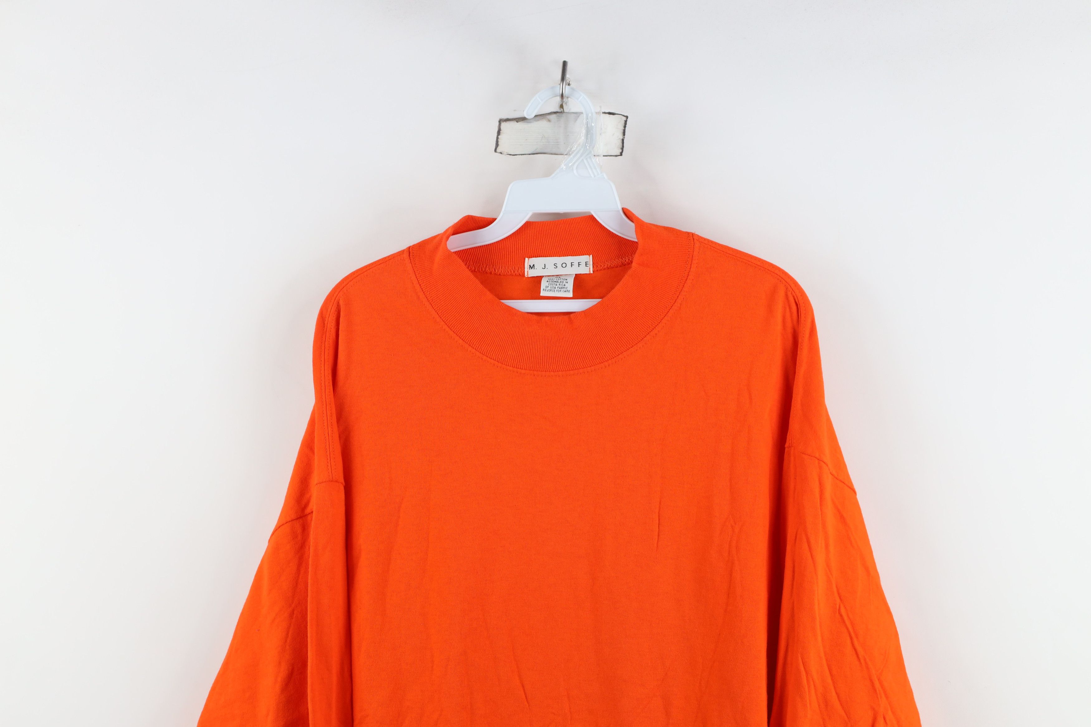 Vintage Vintage 90s Streetwear Mock Neck Long Sleeve T-Shirt Cotton Size US XL / EU 56 / 4 - 2 Thumbnail
